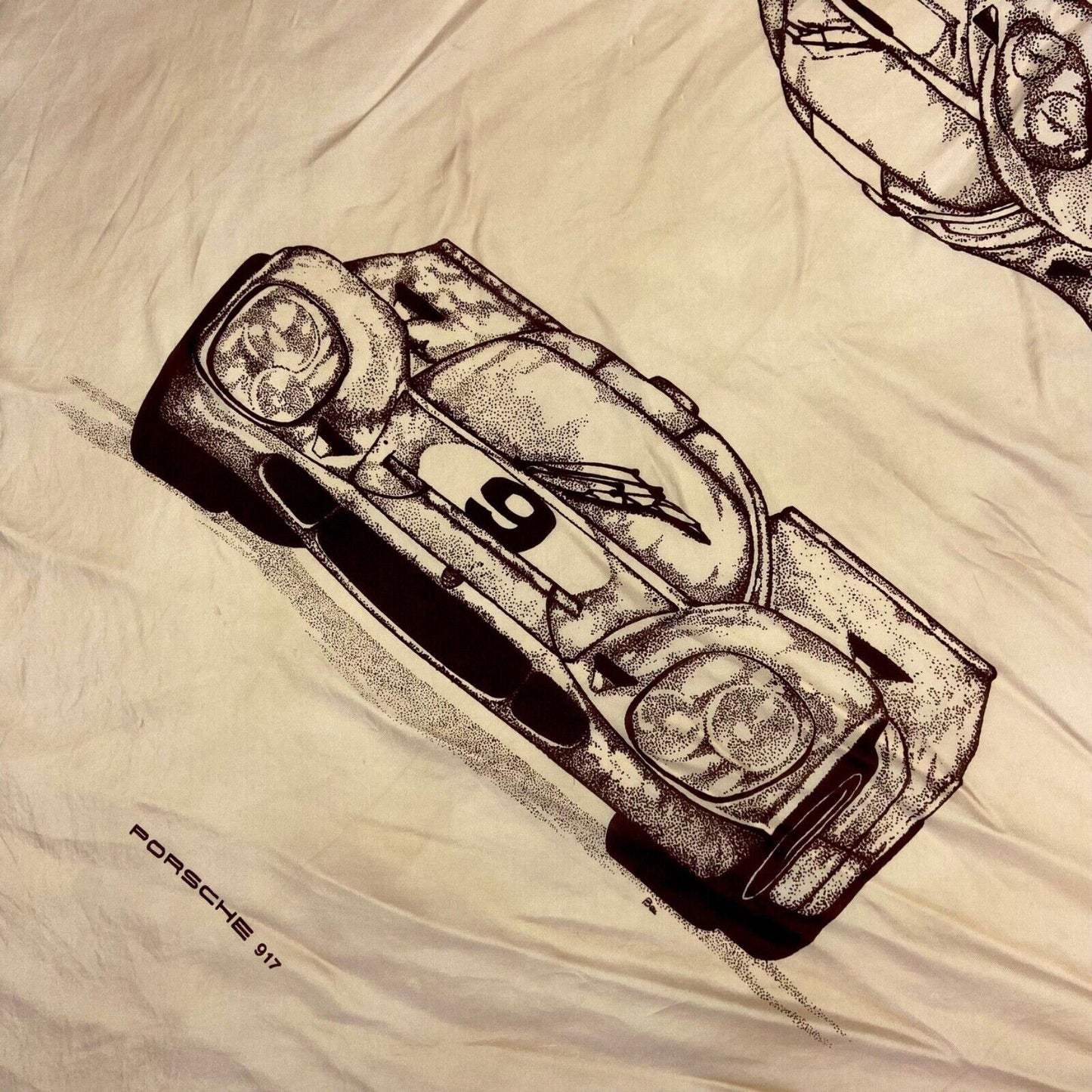 Vintage Rare Brown Porche Silk Scarf