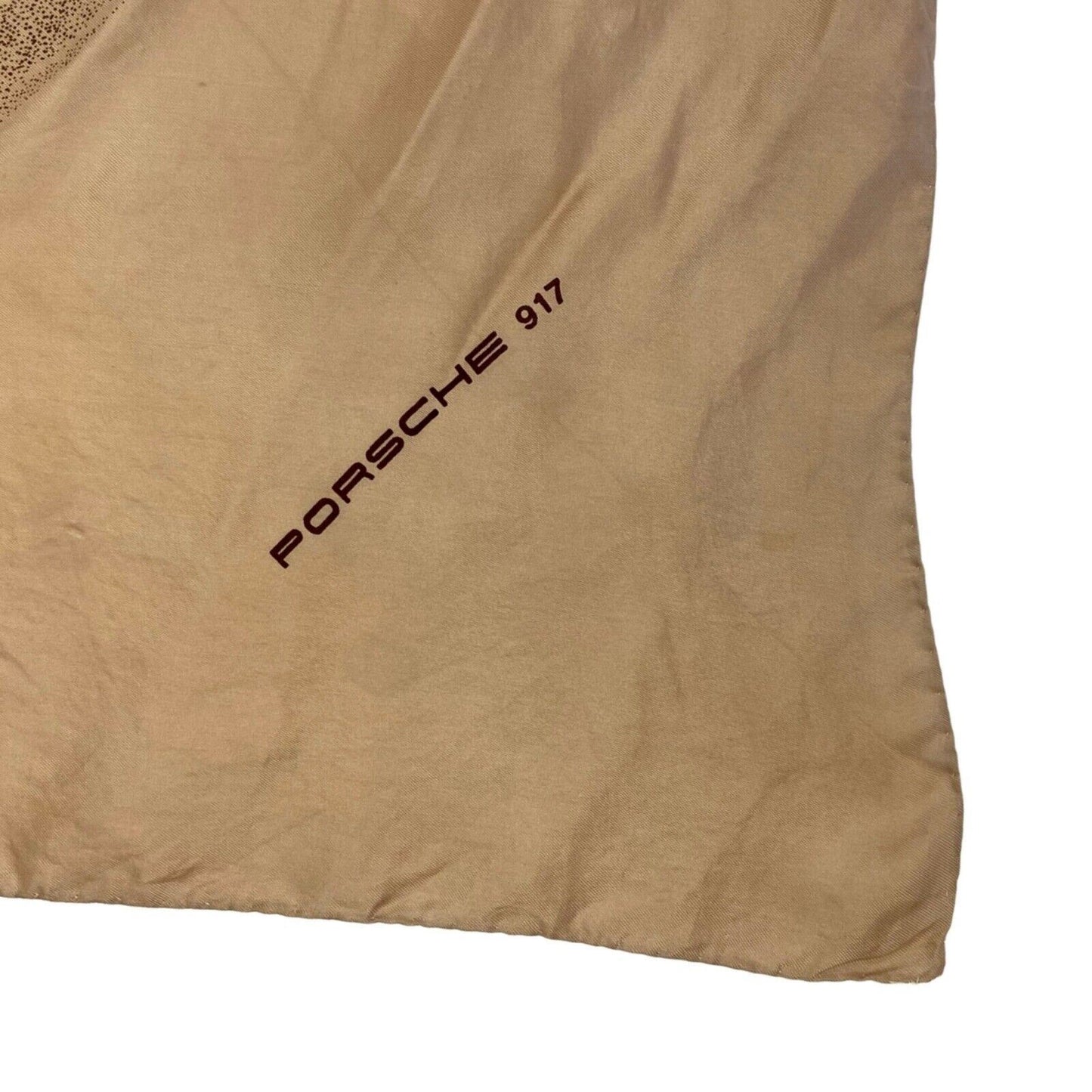 Vintage Rare Brown Porche Silk Scarf