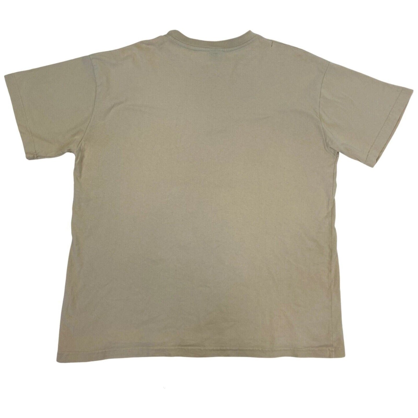 Vintage Y2K Cream Blue Diesel Graphic Print T-shirt L