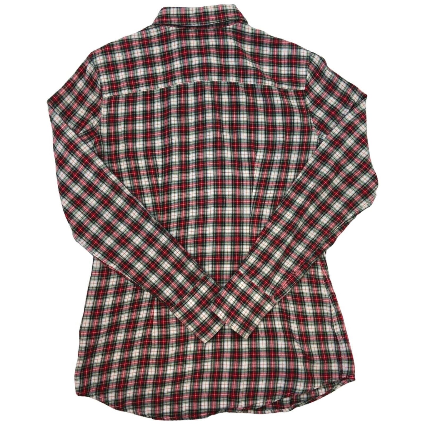 Vintage 90s 00s Red Green Plaid Fred Perry Button Down Long Sleeve Shirt S