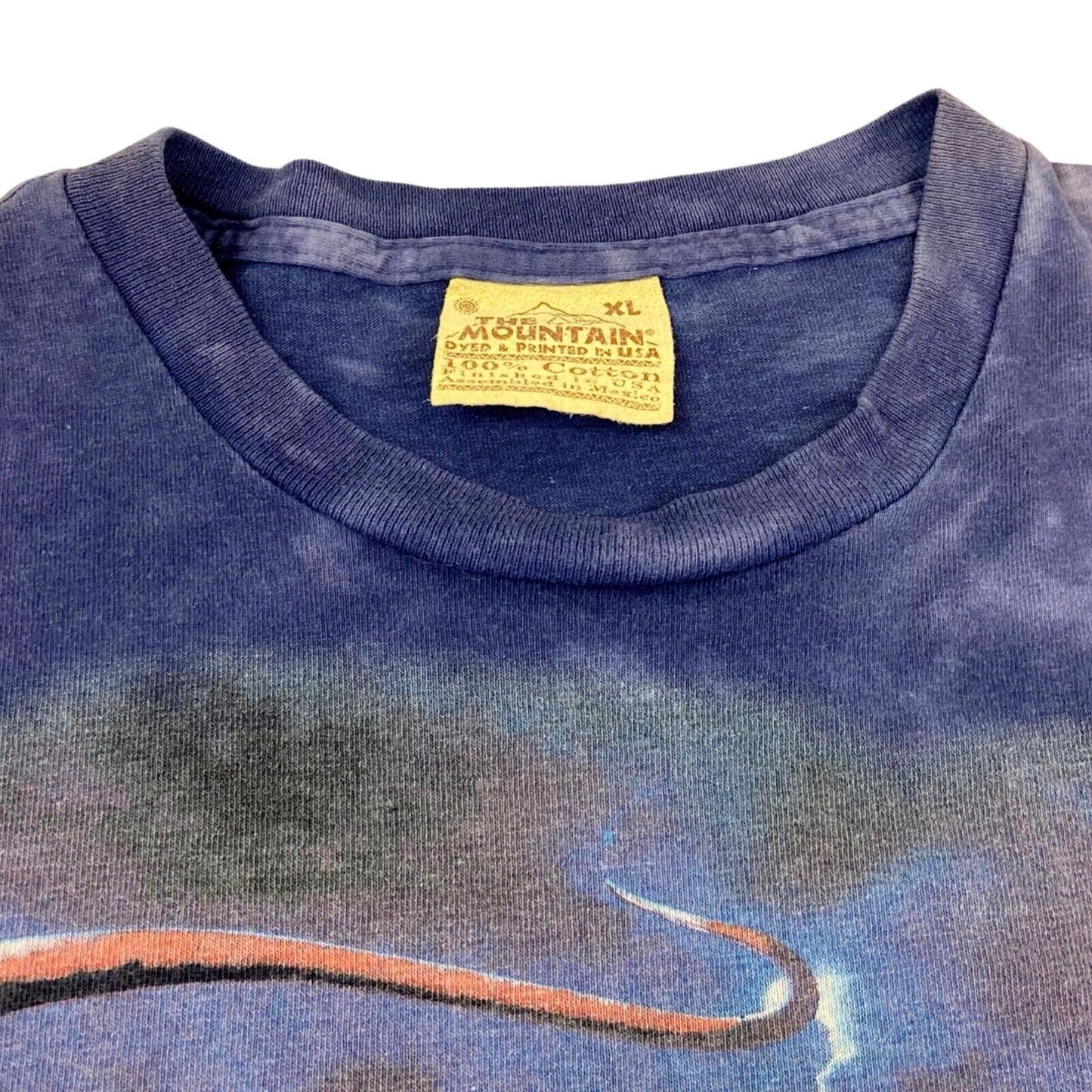 Vintage 90s 00s Purple Tie-Dye The Mountain Graphic T-shirt XL