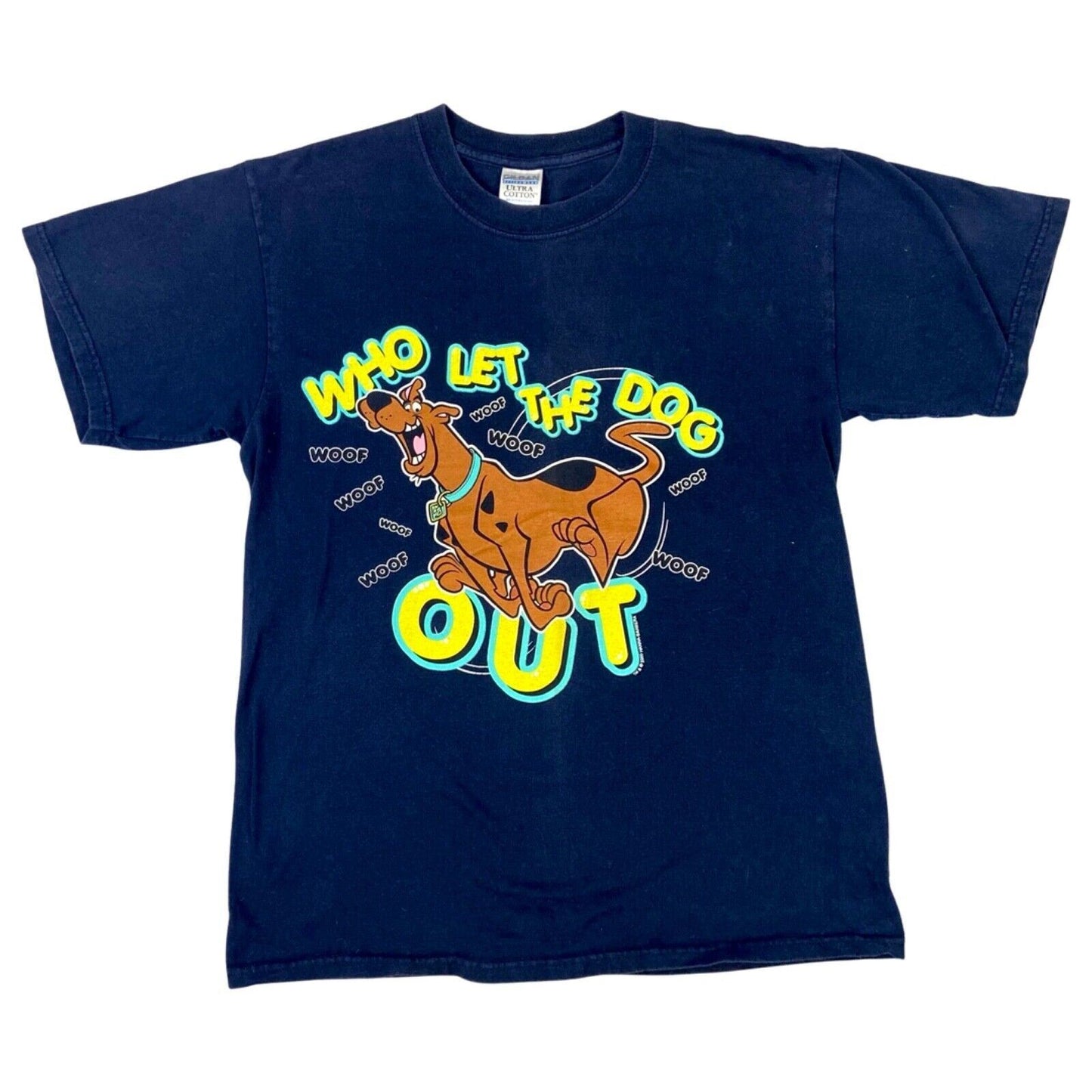 Vintage 90s 00s Scooby Doo Who Let The Dog Out Graphic T-Shirt M