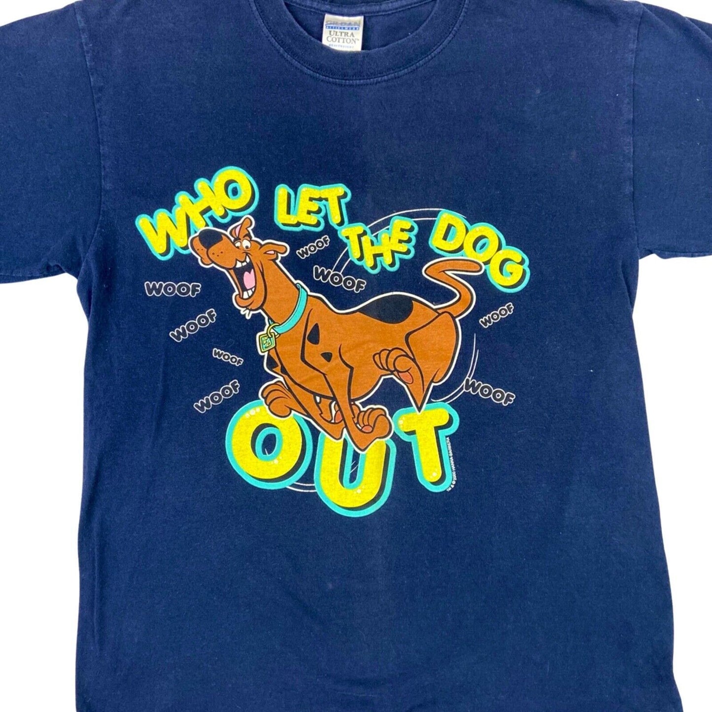Vintage 90s 00s Scooby Doo Who Let The Dog Out Graphic T-Shirt M