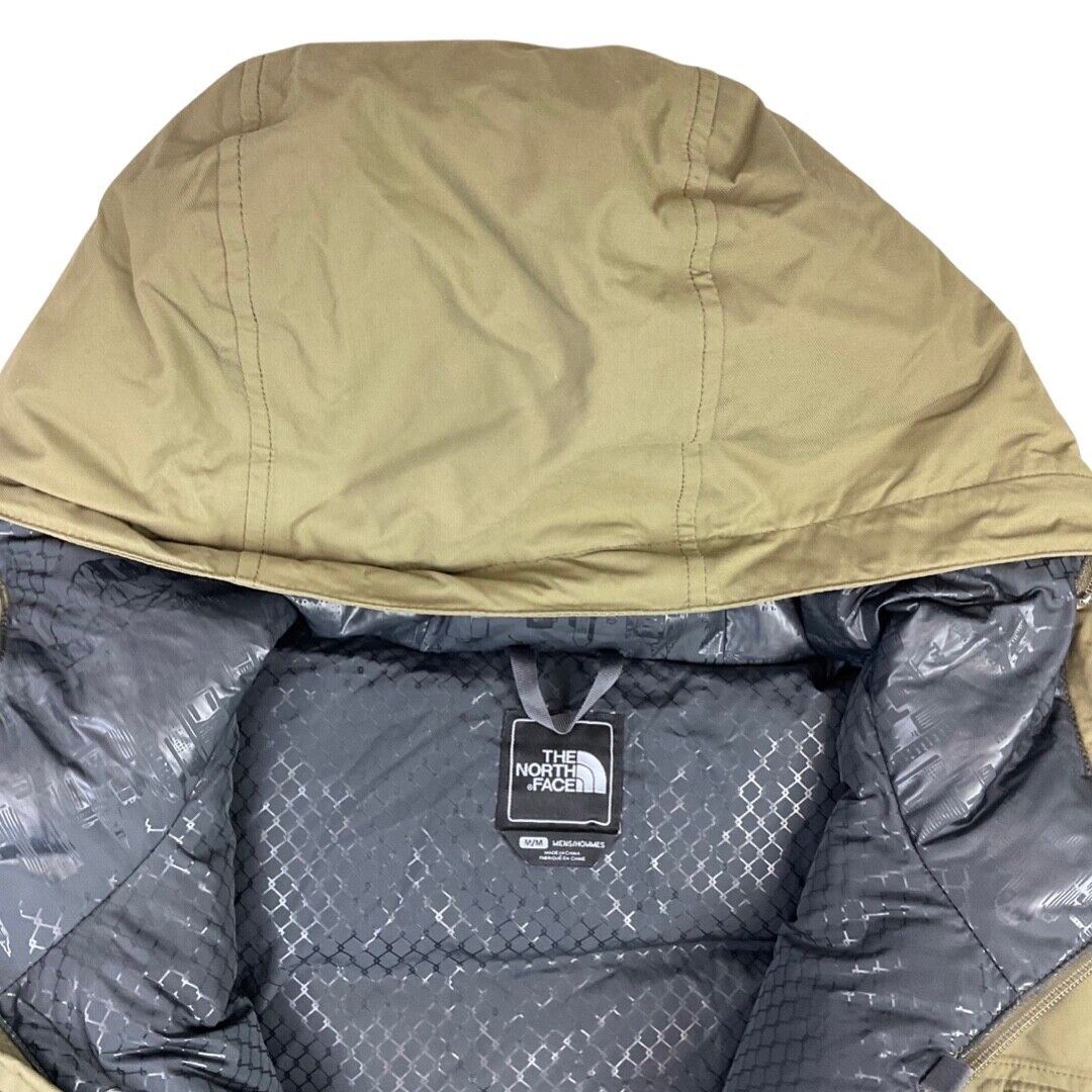 Vintage 90s Khaki Green The North Face Hooded Puffa Coat L