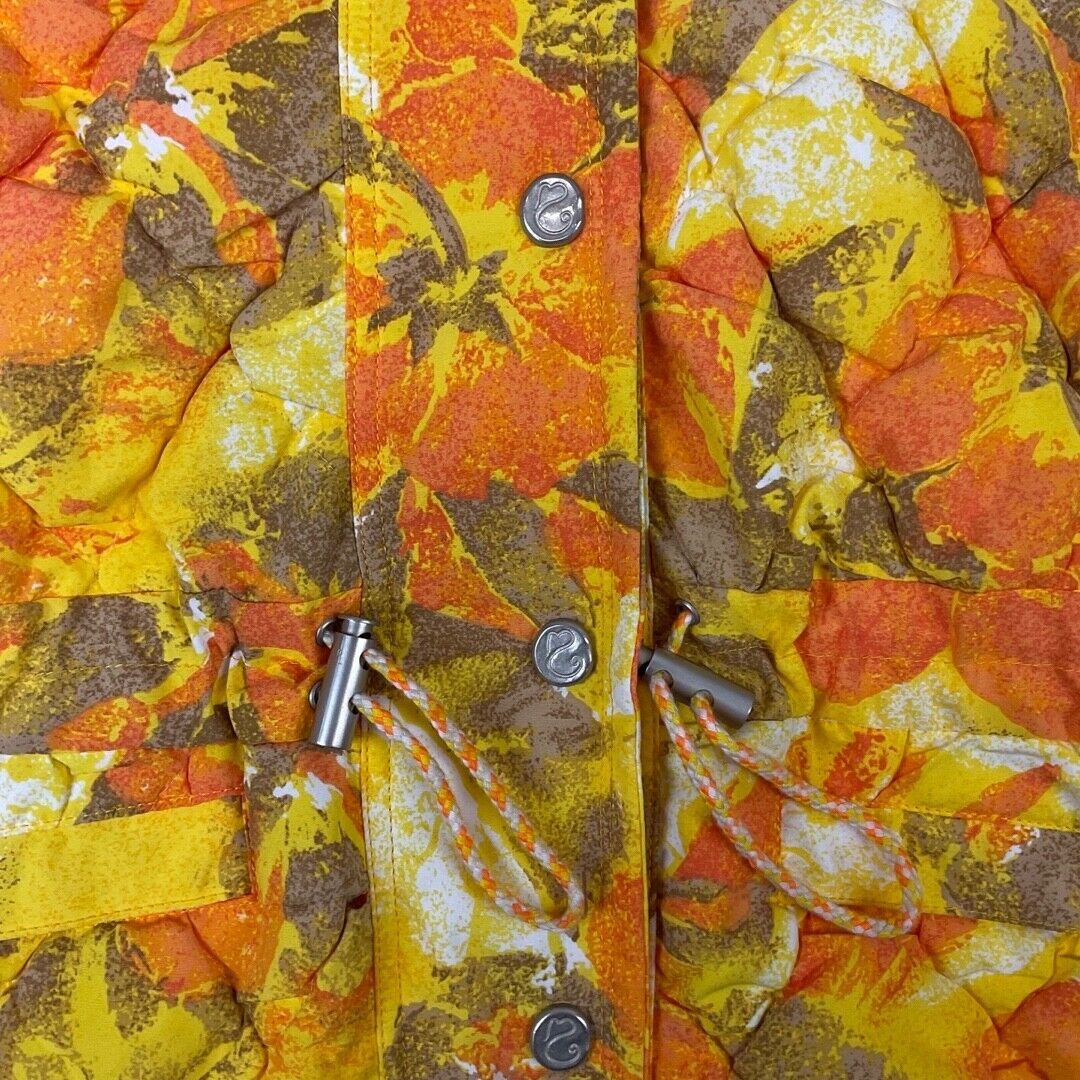 Vintage 90s Rare Yellow Orange Ellesse by Goldwin Hawaiian Print Jacket L