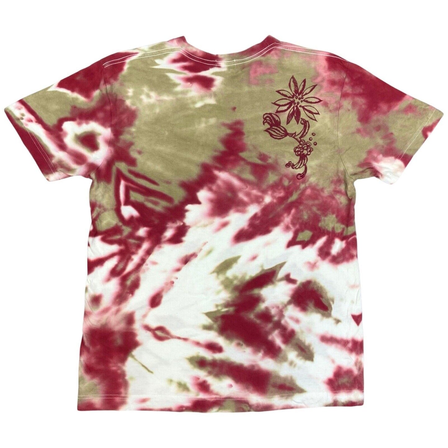 Vintage 90s 00s Red Beige Tie-Dye Embroidered Levi’s T-shirt L