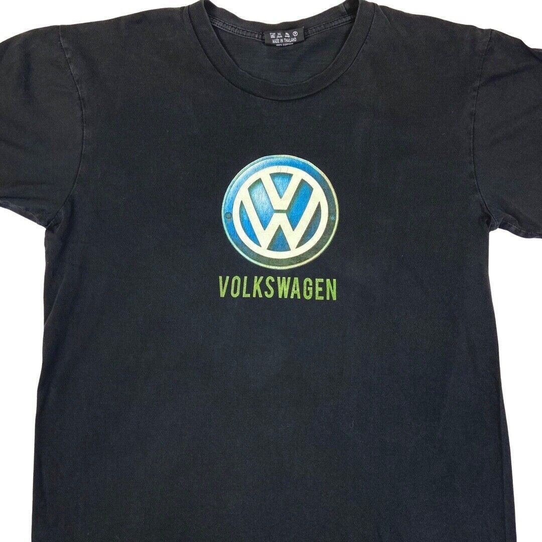 Vintage 90s 00s VW Volkswagen Transporter Graphic Black T-Shirt M