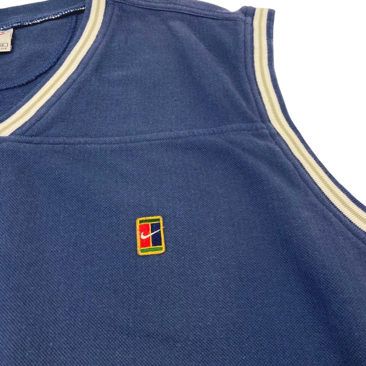 Vintage 90s Blue Embroidered Nike Challenge Court Sweater Vest XL