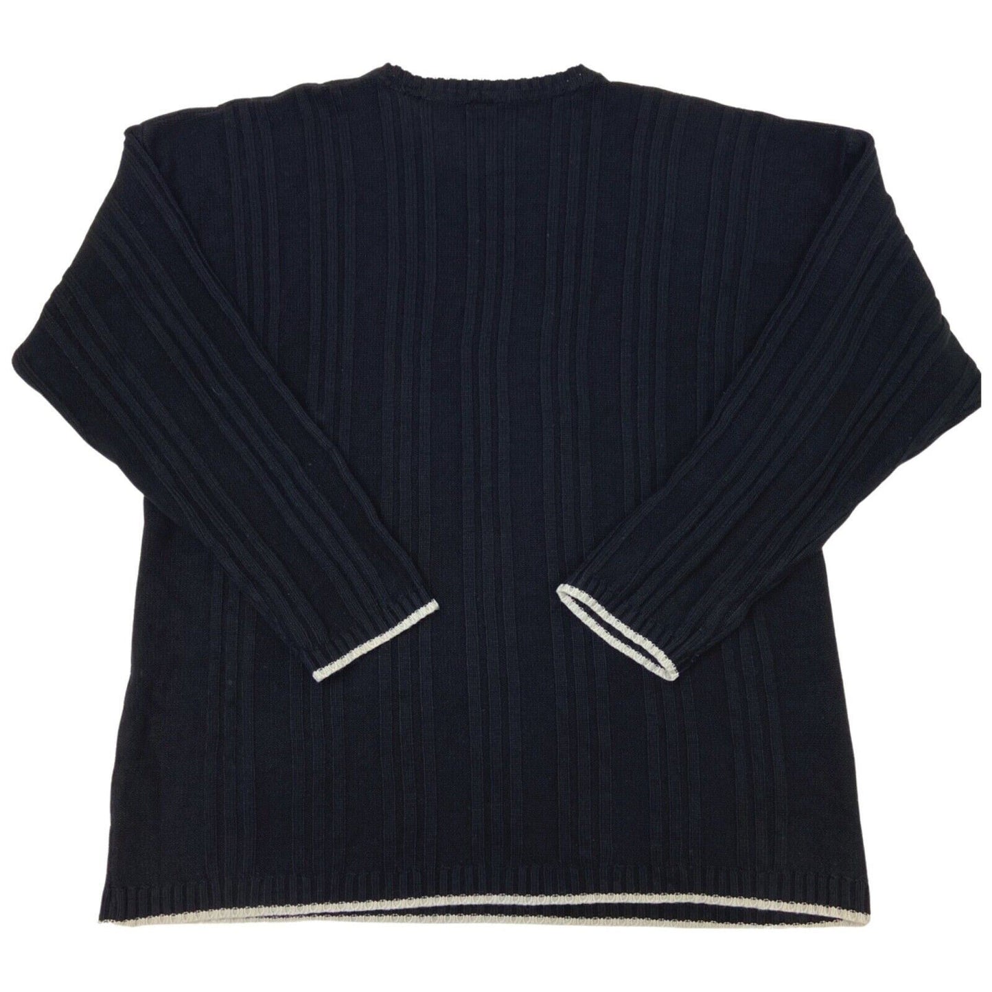 Vintage 90s Black Appliqué Fila Spell Out Knit Sweater XL