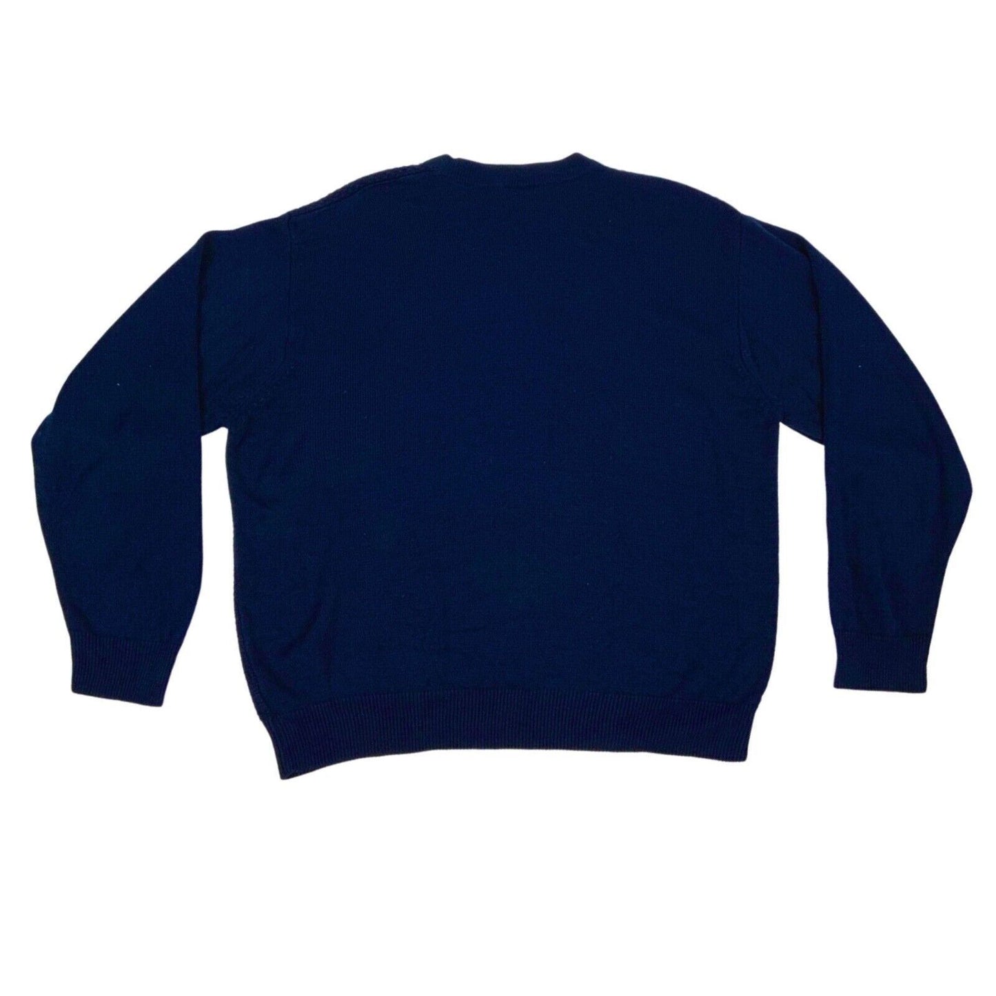Vintage 90s Navy Blue Lacoste Graphic Knit Sweater XL