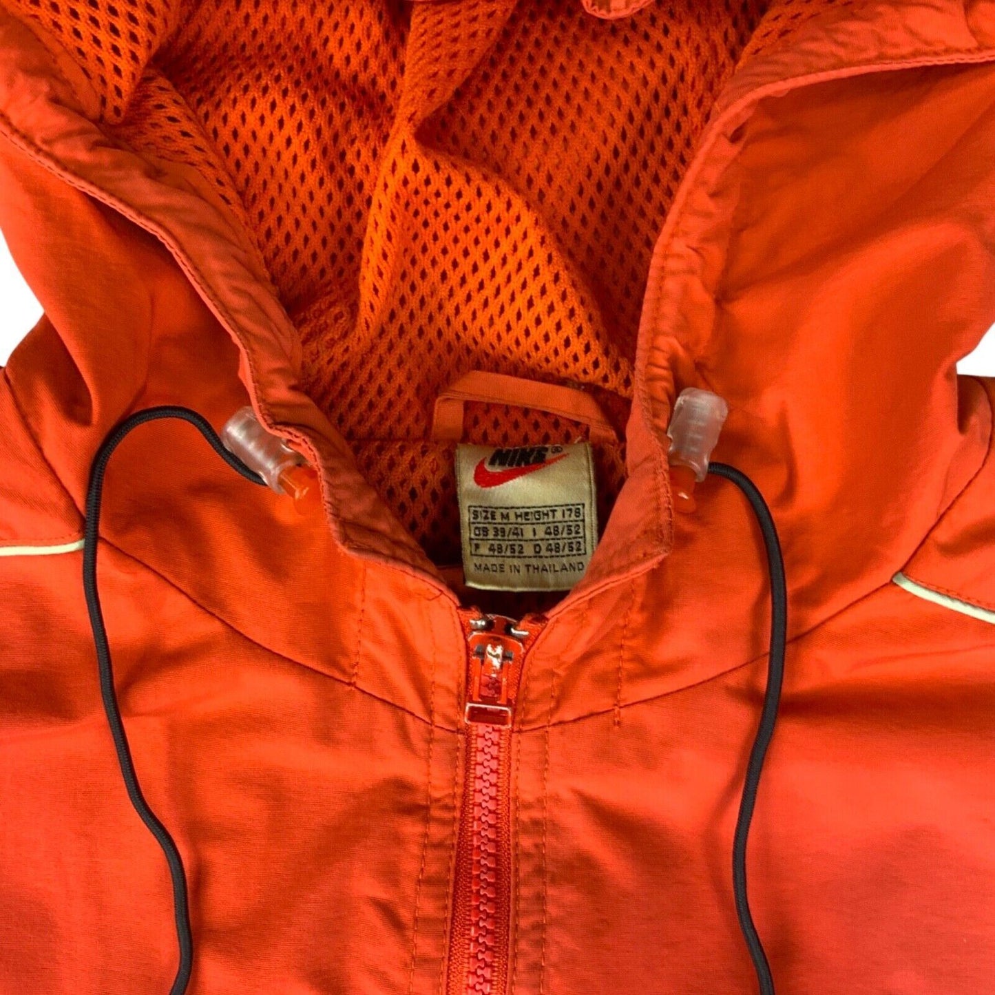 Vintage 90s Orange Grey Nike Sports Light Weight Windbreaker Jacket XXL