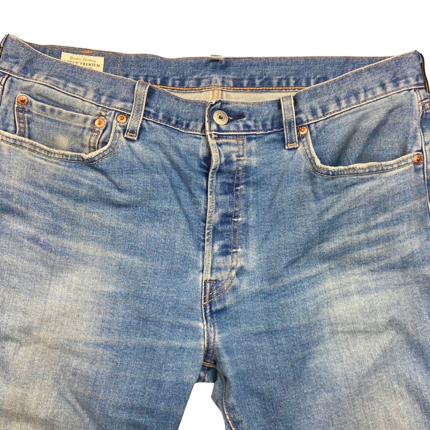 LEVIS BIG E PREMIUM 501 STRAIGHT JEANS RED TAB ROCKABILLY MOD 34W 30L