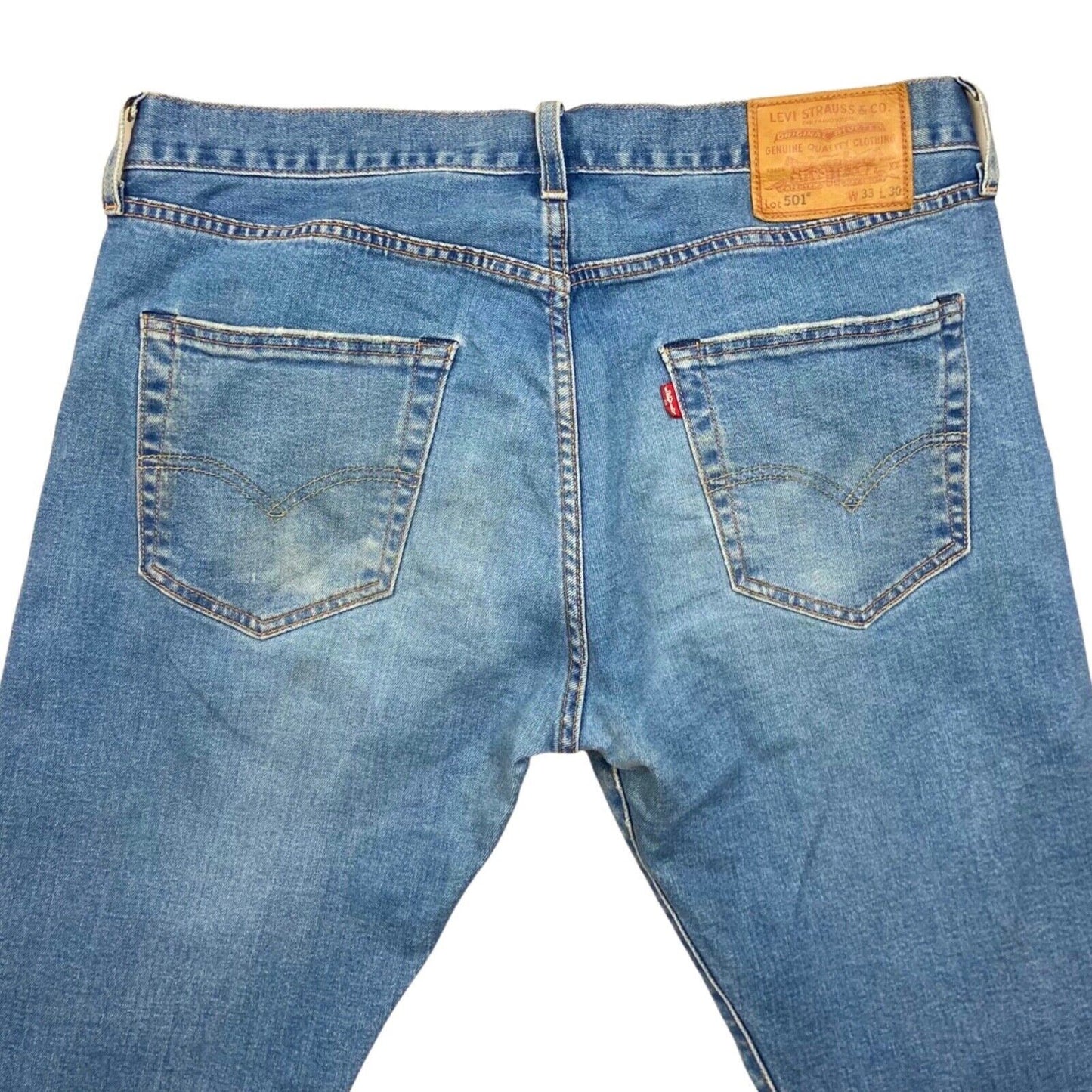 LEVIS BIG E PREMIUM 501 STRAIGHT JEANS RED TAB ROCKABILLY MOD 34W 30L
