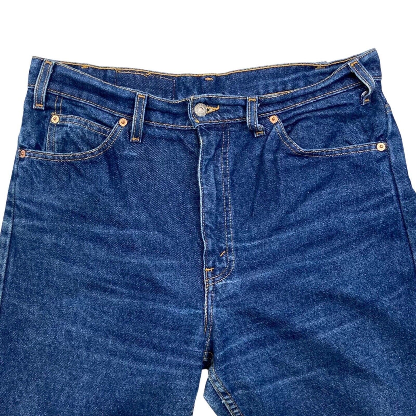 VTG 80s MENS USA ORANGE TAB LEVIS 505 STRAIGHT LEG HIGH WAISTED JEANS 34 W 32 L