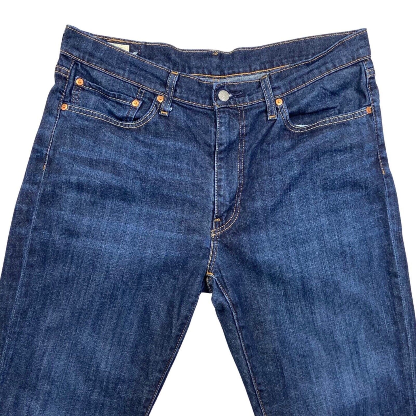 LEVIS PREMIUM BIG E 514 DARK INDIGO STRAIGHT CUT JEANS ROCKABILLY MOD 36 W 32 L