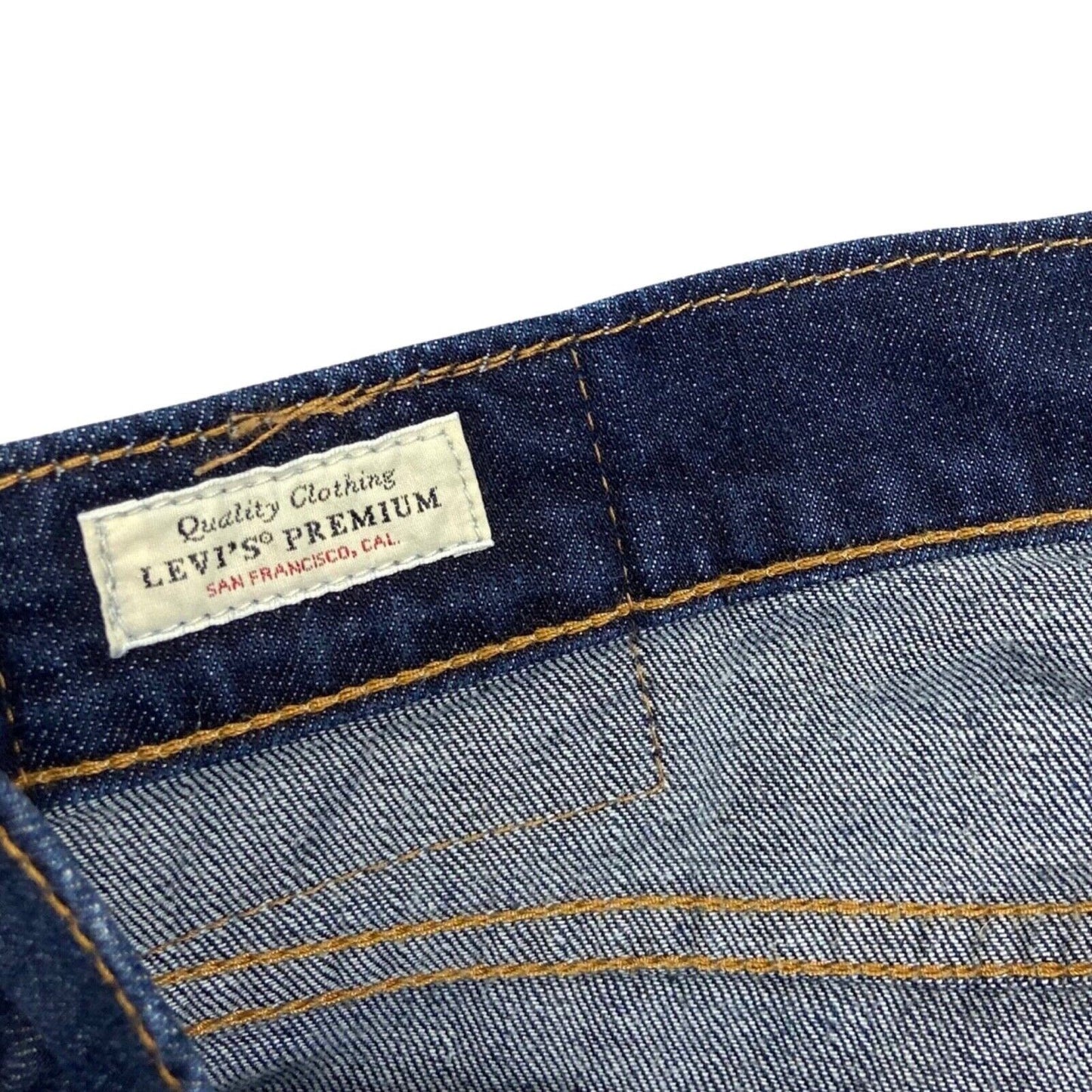 LEVIS PREMIUM BIG E 514 DARK INDIGO STRAIGHT CUT JEANS ROCKABILLY MOD 36 W 32 L