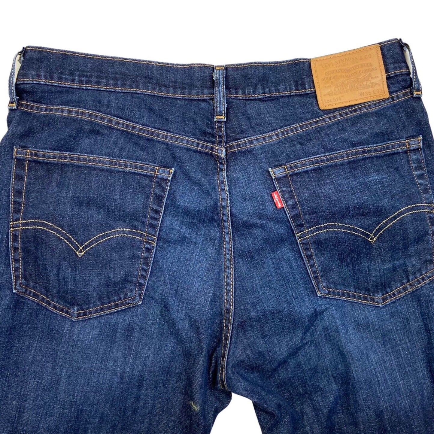 LEVIS PREMIUM BIG E 514 DARK INDIGO STRAIGHT CUT JEANS ROCKABILLY MOD 36 W 32 L