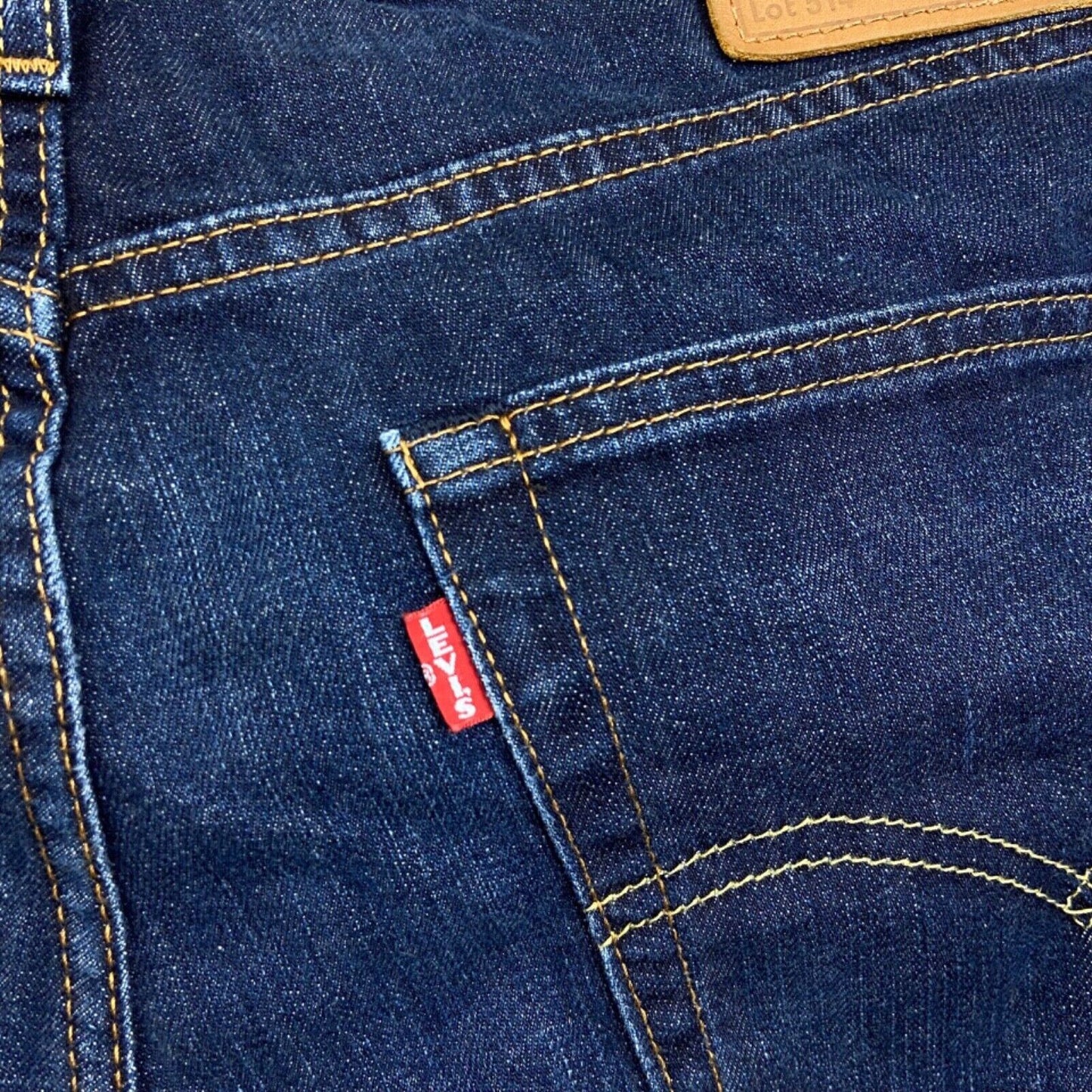 LEVIS PREMIUM BIG E 514 DARK INDIGO STRAIGHT CUT JEANS ROCKABILLY MOD 36 W 32 L