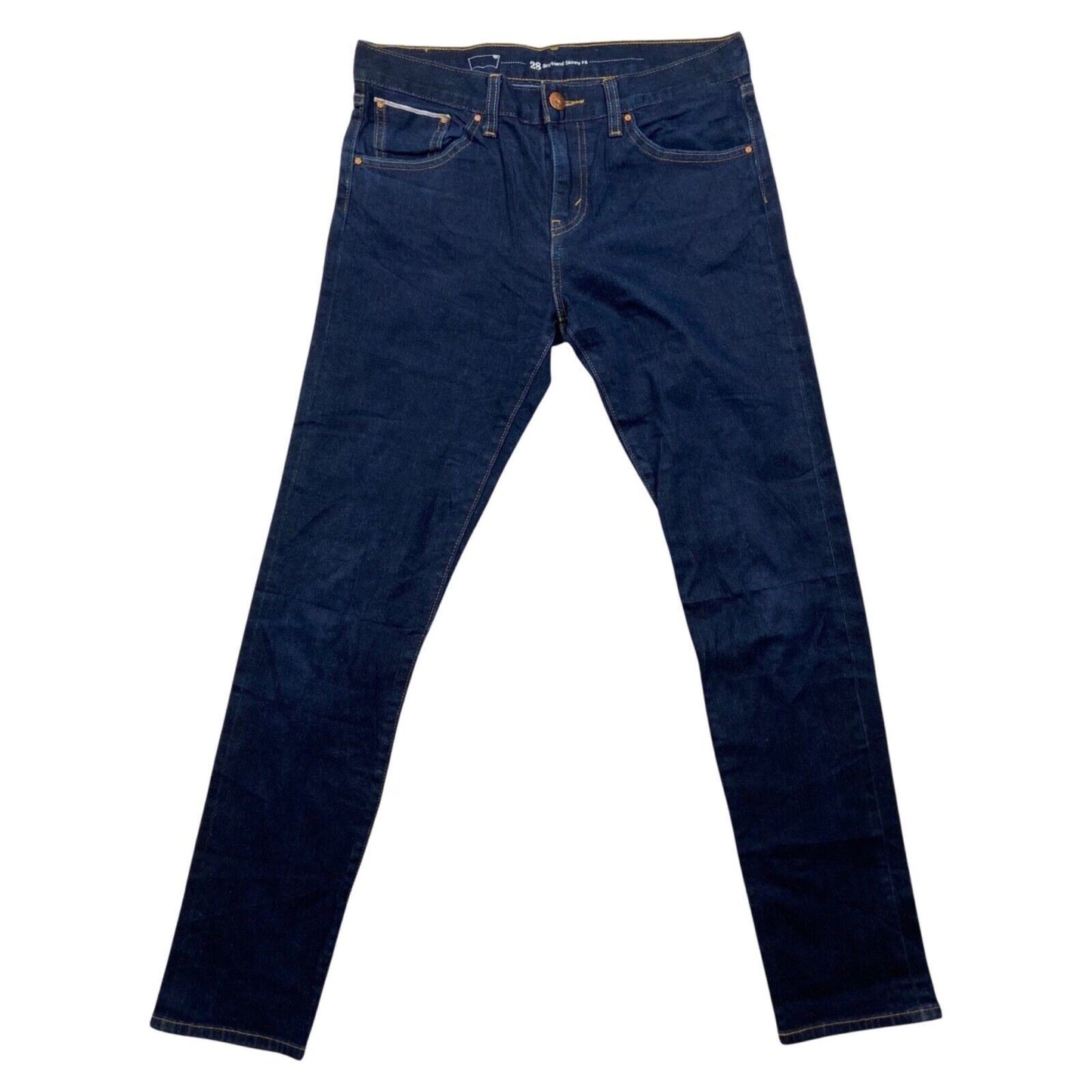 LADIES LEVIS PREMIUM SELVEDGE 511 BOYFRIEND SKINNY FIT STRETCH JEANS 28 W 32 L