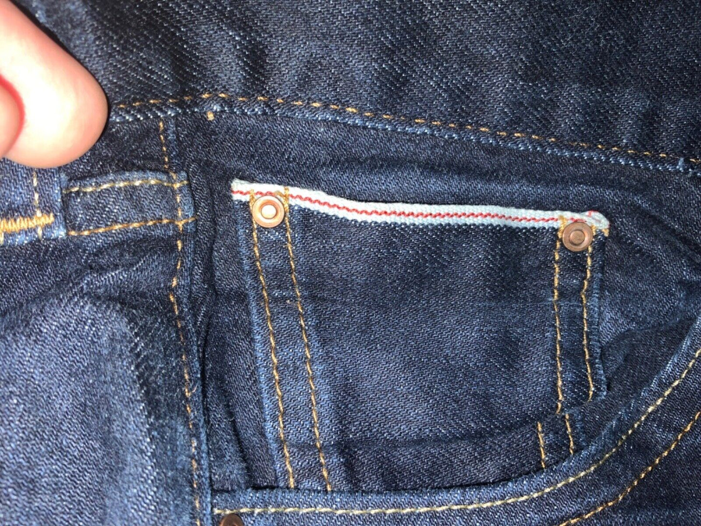 LADIES LEVIS PREMIUM SELVEDGE 511 BOYFRIEND SKINNY FIT STRETCH JEANS 28 W 32 L