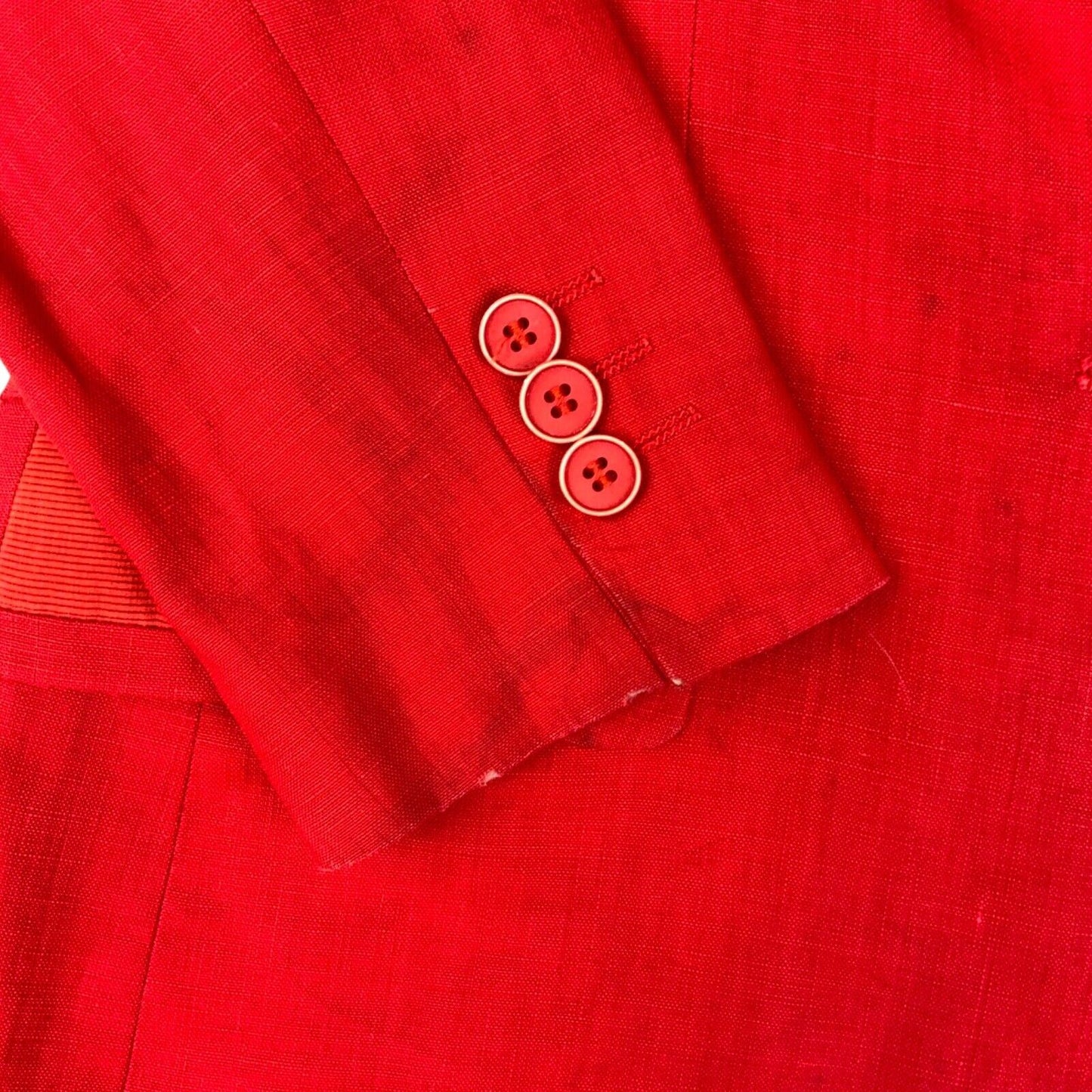 Vintage 80s 90s Red Designer Valentino Suit Blazer 8 10 S