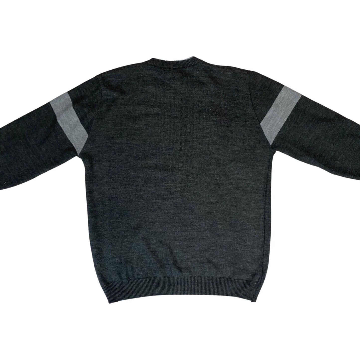 Vintage 90s Grey Diesel Logo Spell-Out Graphic Knit Sweater Jumper XL