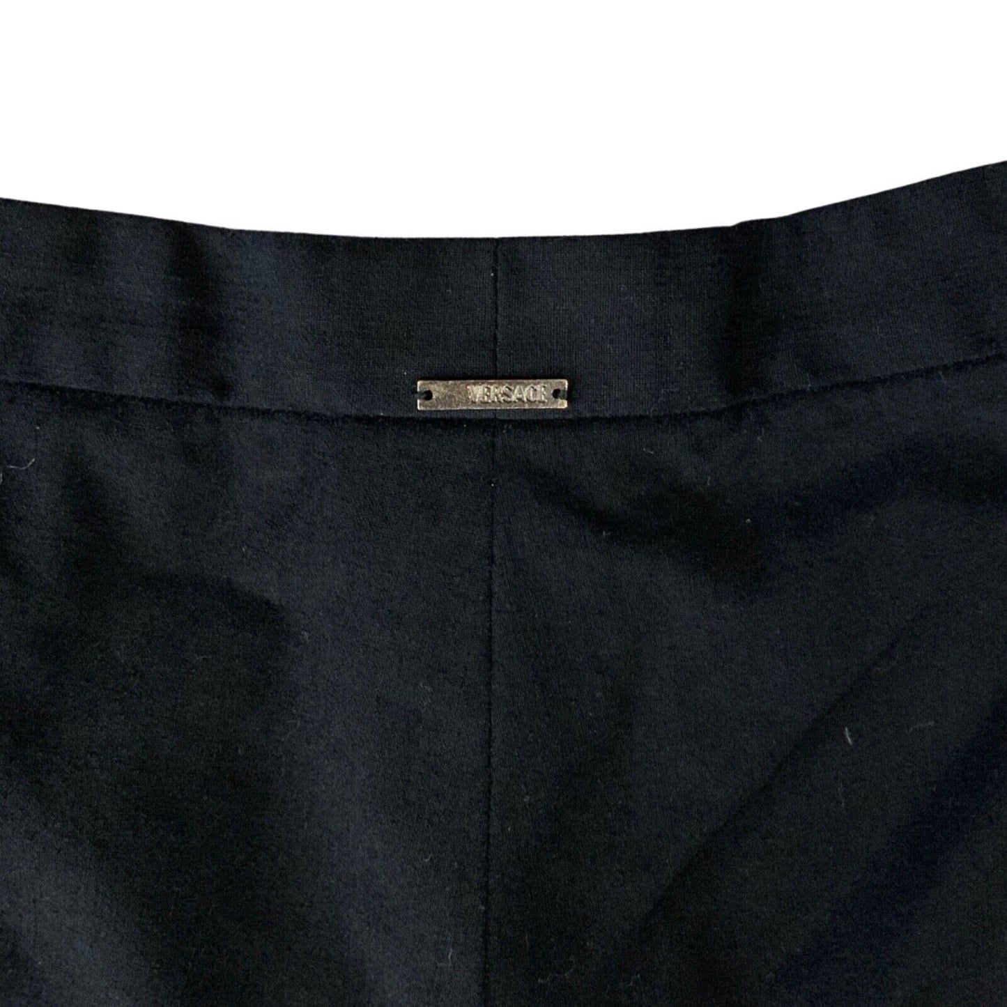 Vintage 90s 00s Black Wool Blend Gianni Versace Couture Trousers 8 10 S