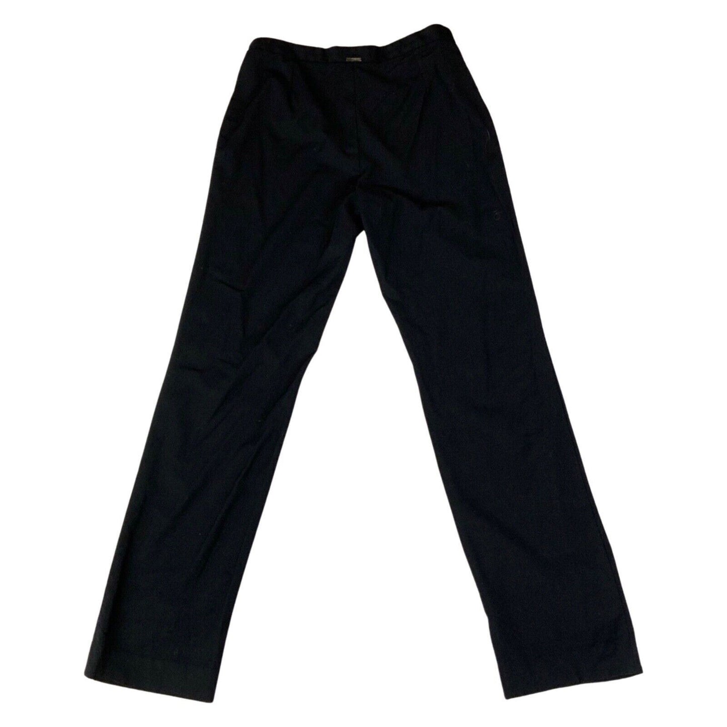 Vintage 90s 00s Black Wool Blend Gianni Versace Couture Trousers 8 10 S