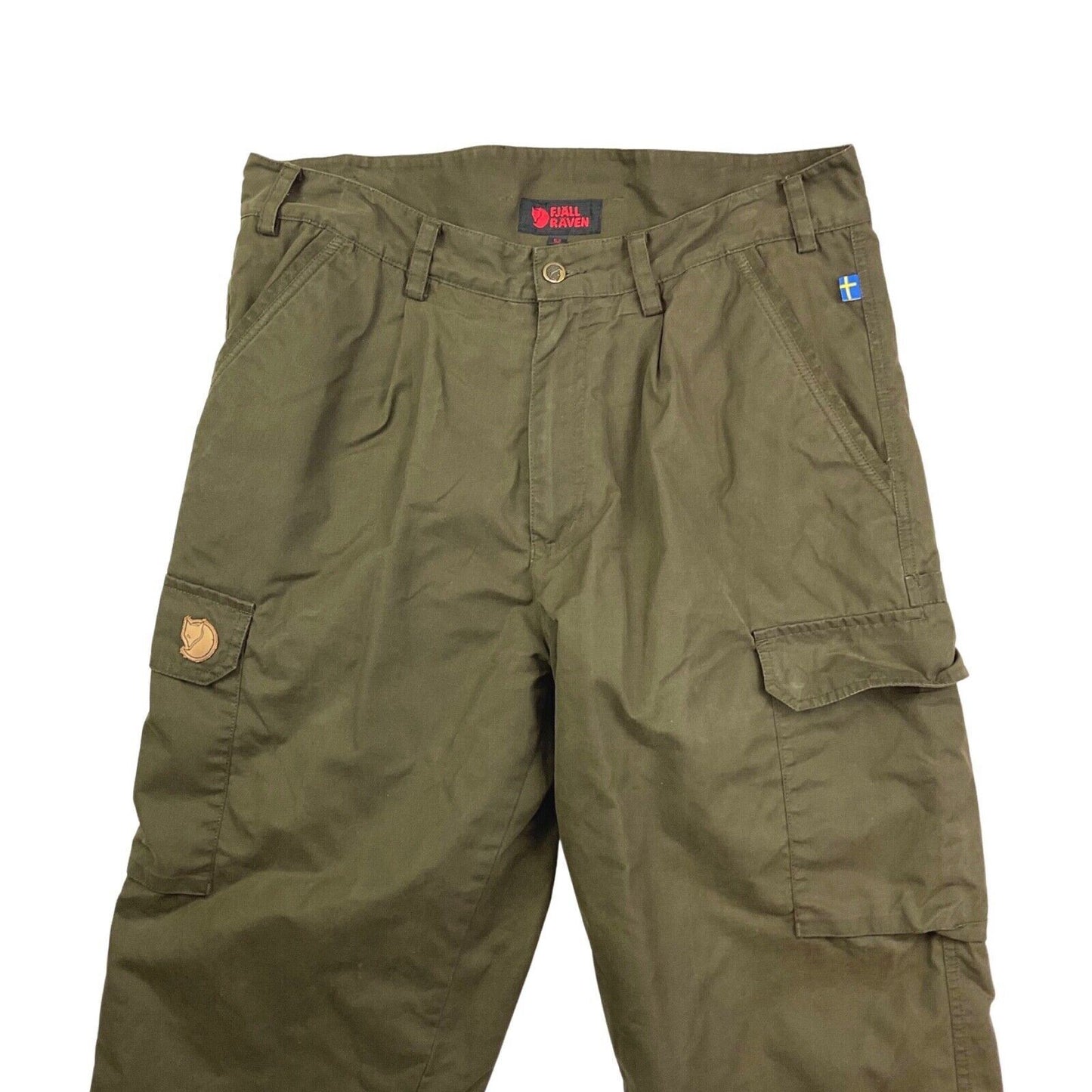Vintage 90s 00s Khaki Green Fjällräven Cargo Utility Trousers L