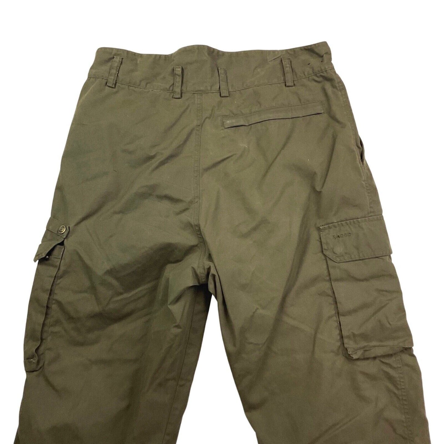 Vintage 90s 00s Khaki Green Fjällräven Cargo Utility Trousers L