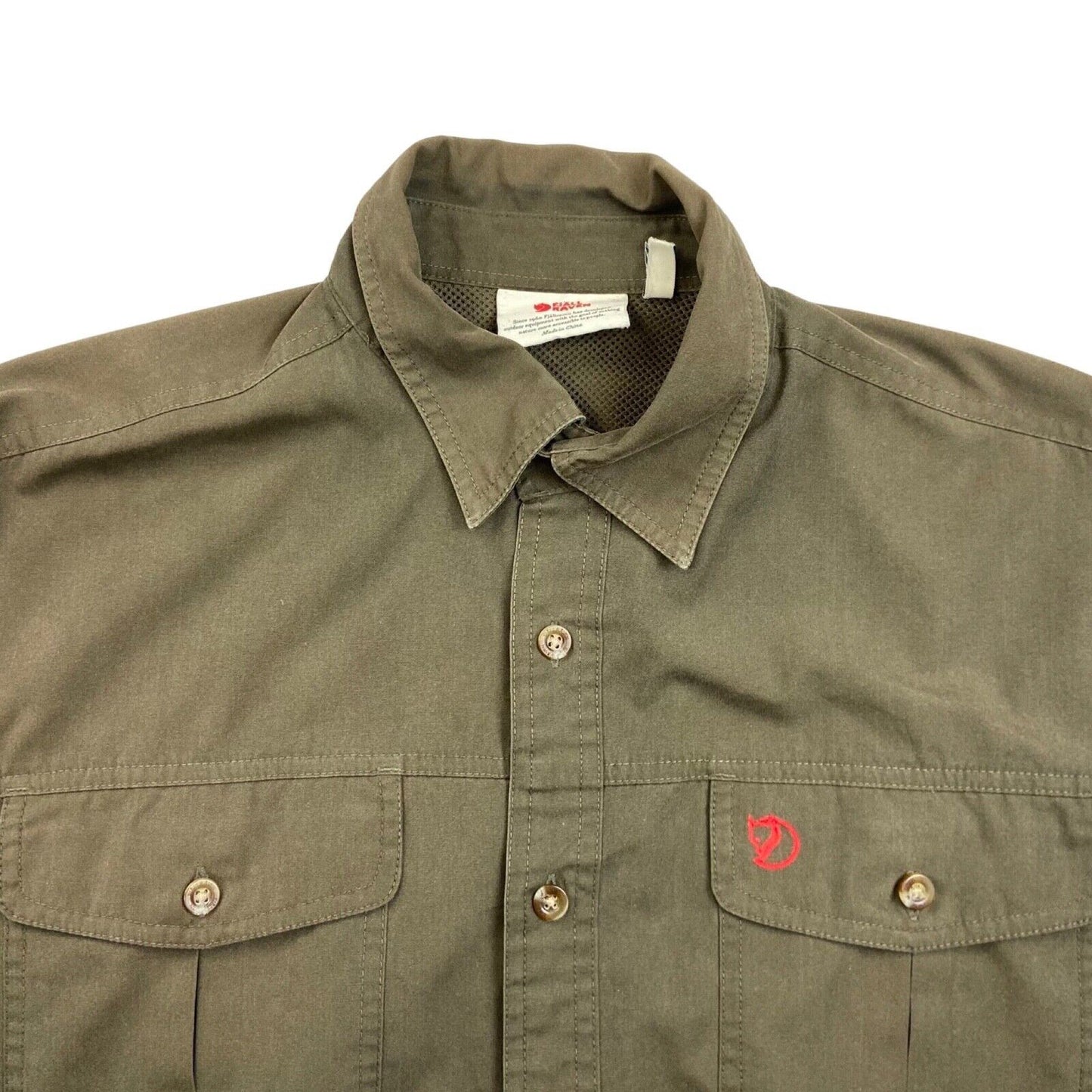 Vintage 90s 00s Brown Fjällräven Button Up Sarek Trekking Shirt L