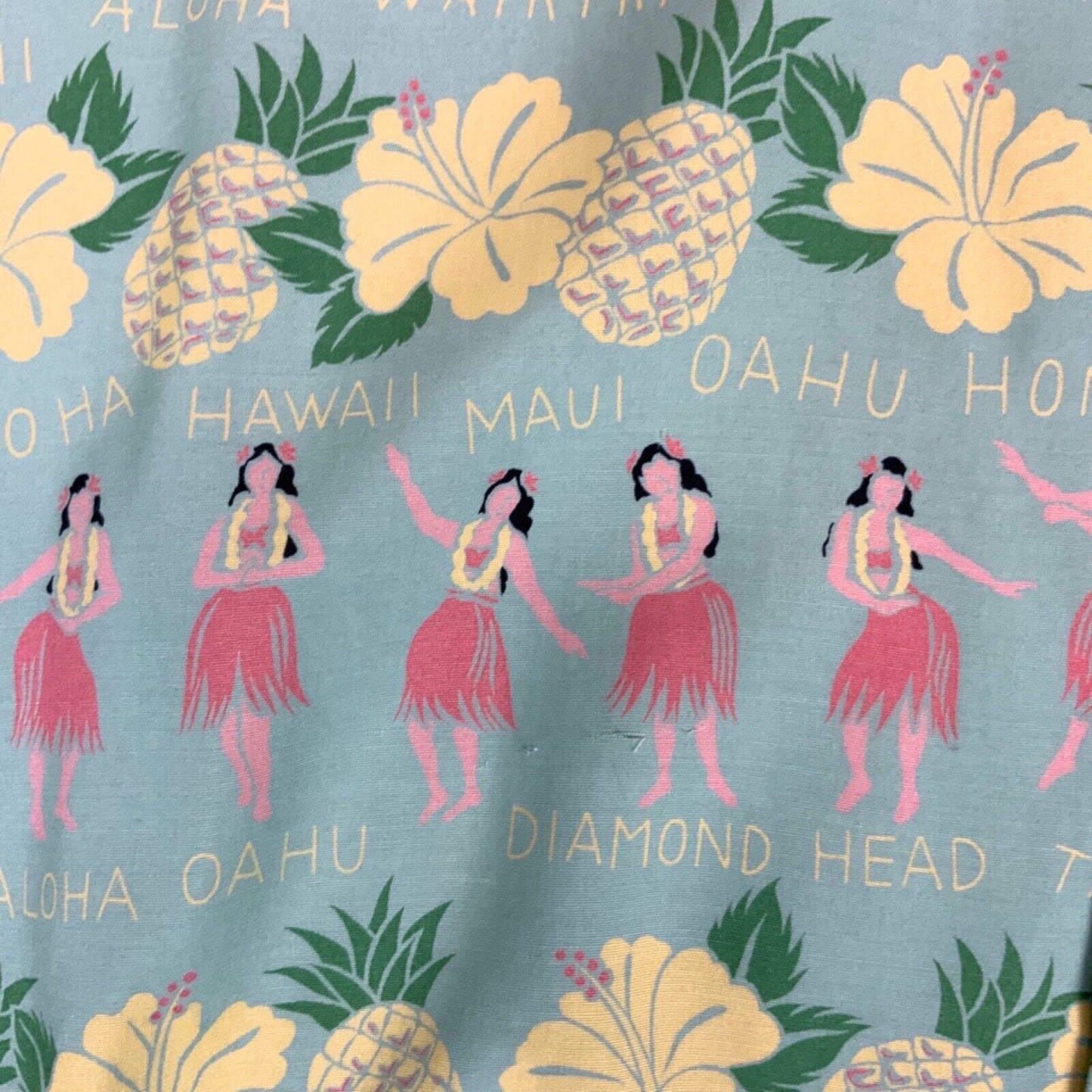 VTG 80s DIAMOND HEAD RAYON HAWAIIAN ALOHA SHIRT TIKI ROCKABILLY 50” XL