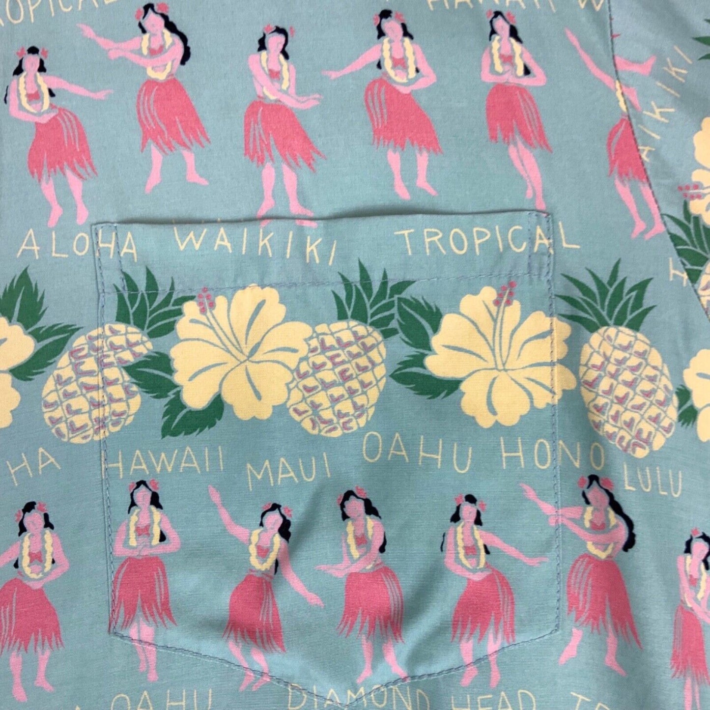 VTG 80s DIAMOND HEAD RAYON HAWAIIAN ALOHA SHIRT TIKI ROCKABILLY 50” XL