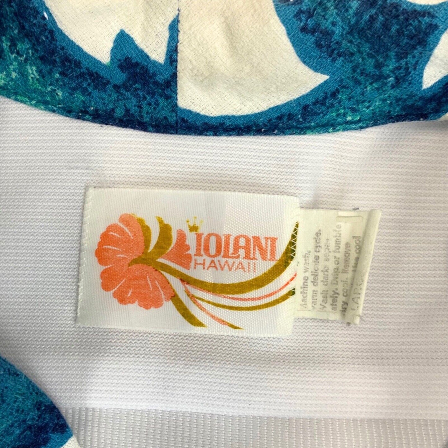 VTG 60s 70s IOLANI BARK HAWAIIAN SMOCK WEDDING ALOHA SHIRT TIKI ROCKABILLY 42”
