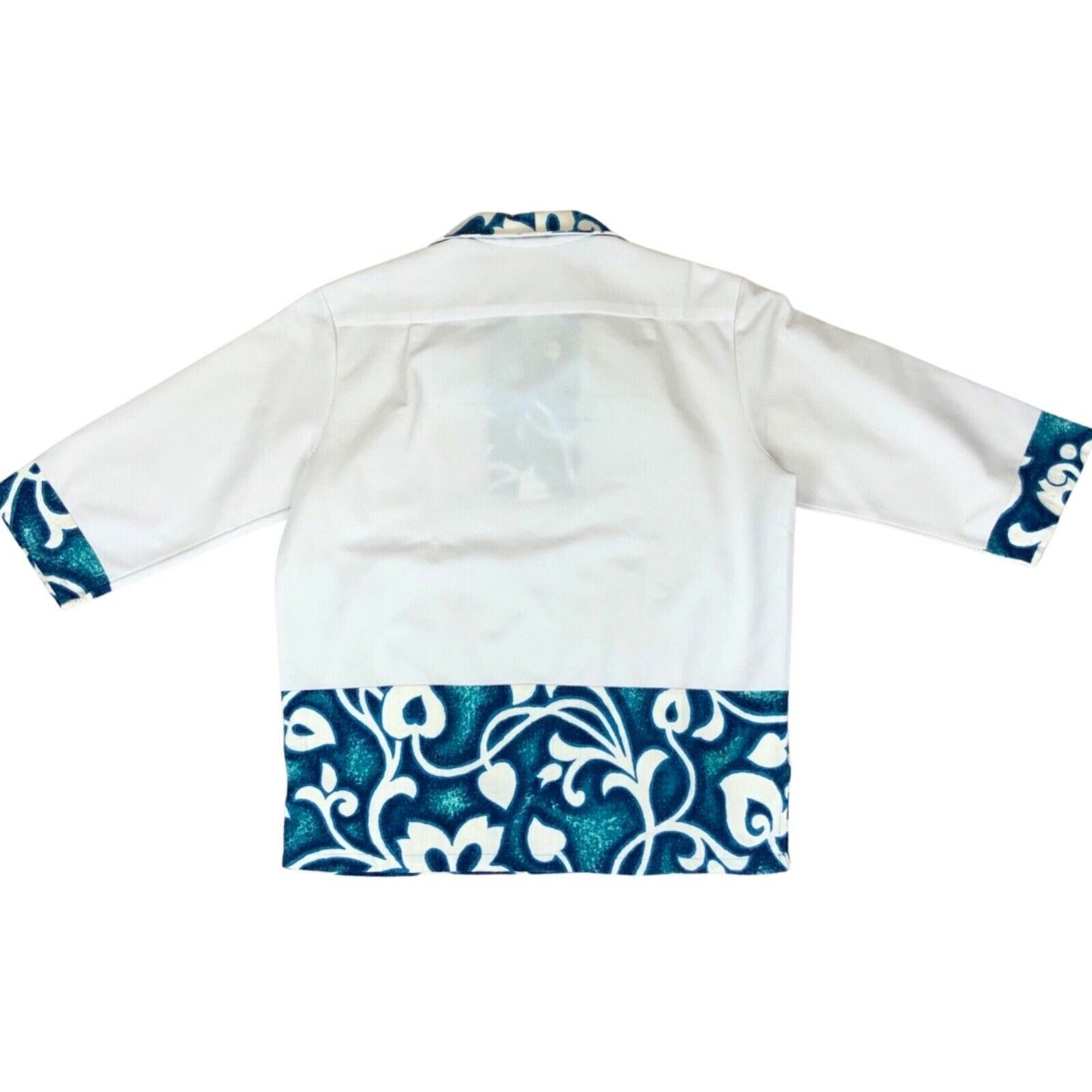 VTG 60s 70s IOLANI BARK HAWAIIAN SMOCK WEDDING ALOHA SHIRT TIKI ROCKABILLY 42”
