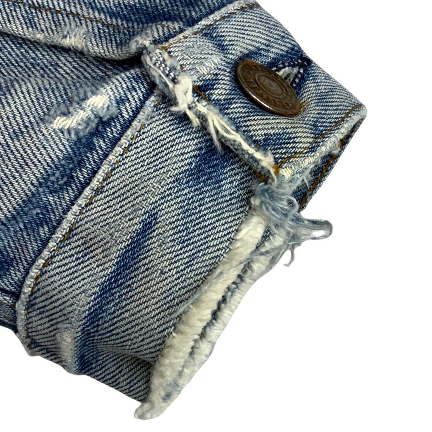 VTG 1970s LEVIS ORANGE TAB 70577 TYPE 3 TRUCKER DENIM JACKET MOD SKINS 36” S