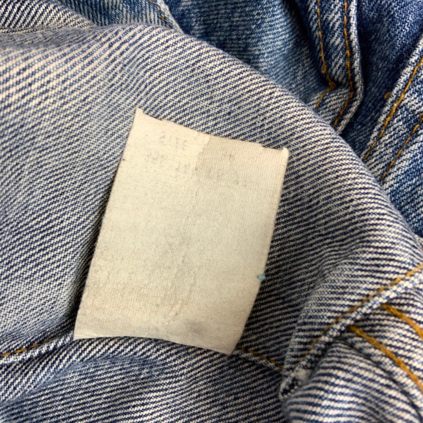 VTG 1970s LEVIS ORANGE TAB 70577 TYPE 3 TRUCKER DENIM JACKET MOD SKINS 36” S