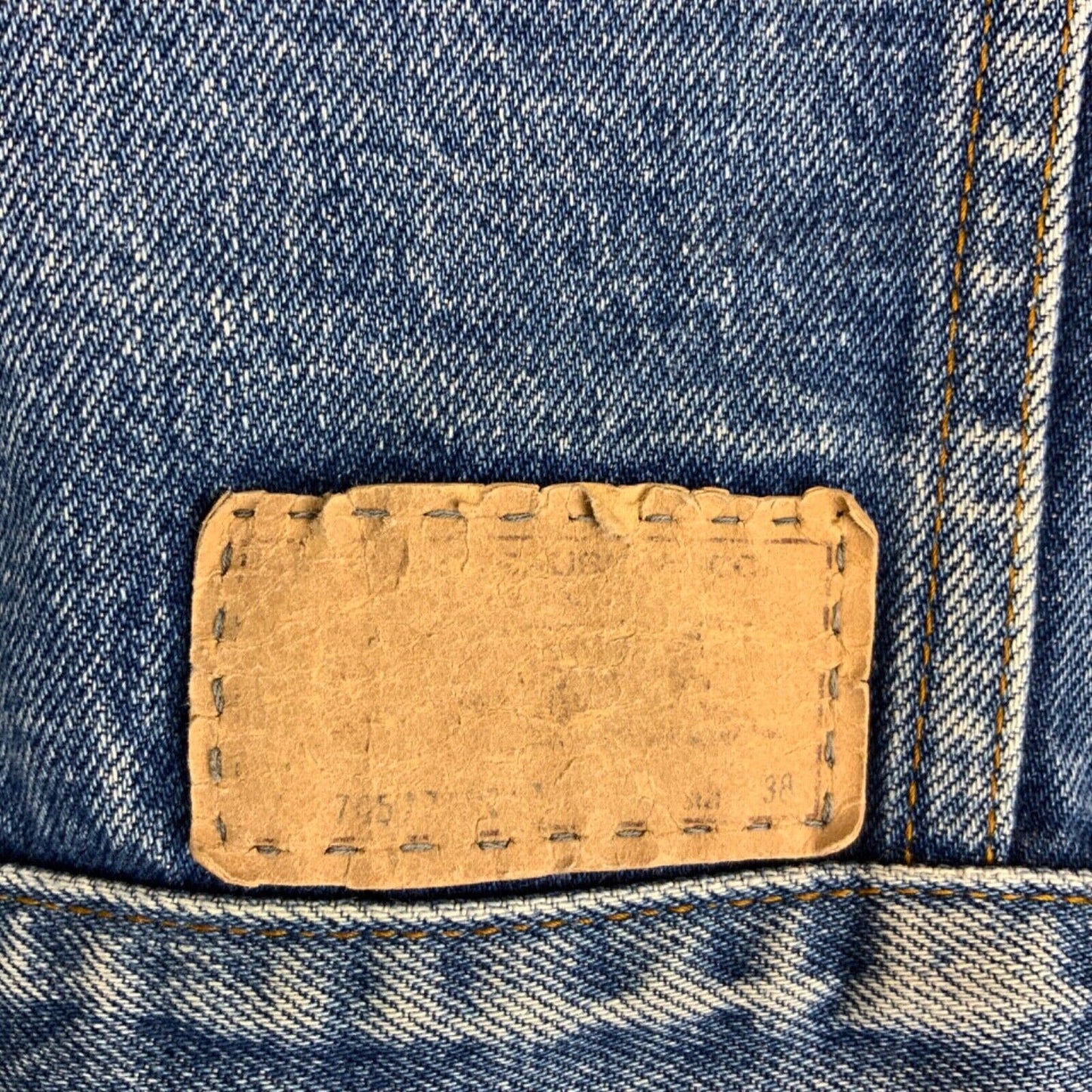 VTG 1970s LEVIS ORANGE TAB 70577 TYPE 3 TRUCKER DENIM JACKET MOD SKINS 36” S