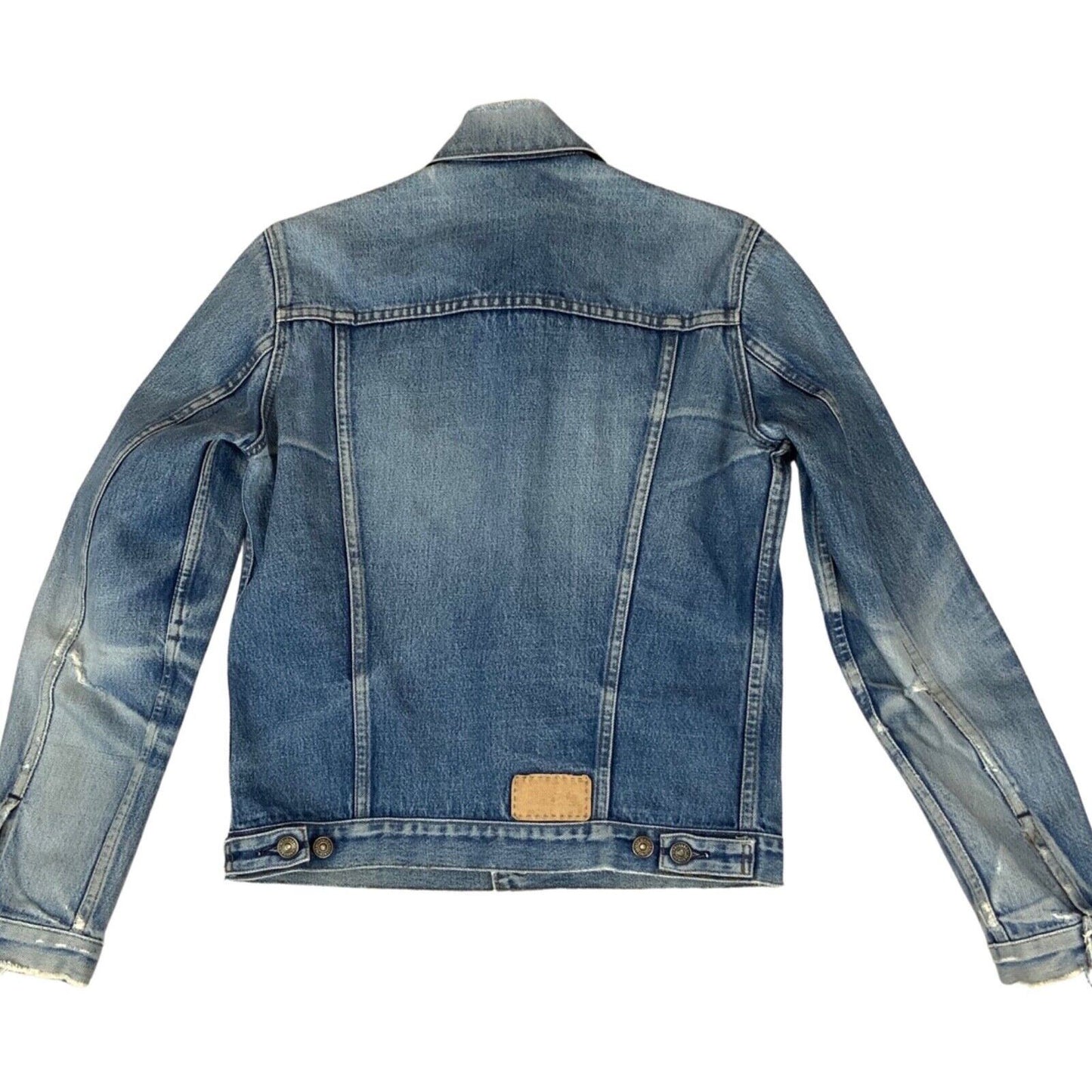 VTG 1970s LEVIS ORANGE TAB 70577 TYPE 3 TRUCKER DENIM JACKET MOD SKINS 36” S