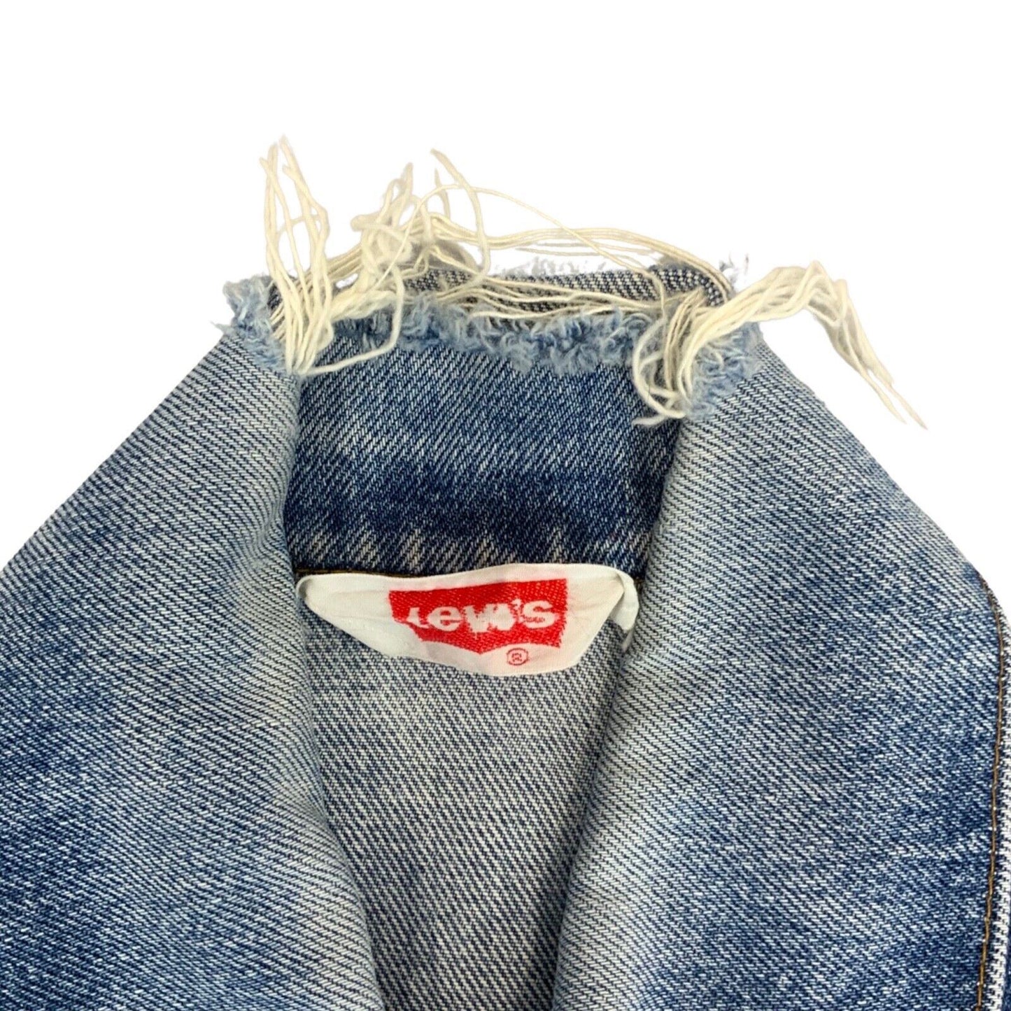 VTG 1970s LEVIS ORANGE TAB 70577 TYPE 3 TRUCKER DENIM JACKET MOD SKINS 36” S
