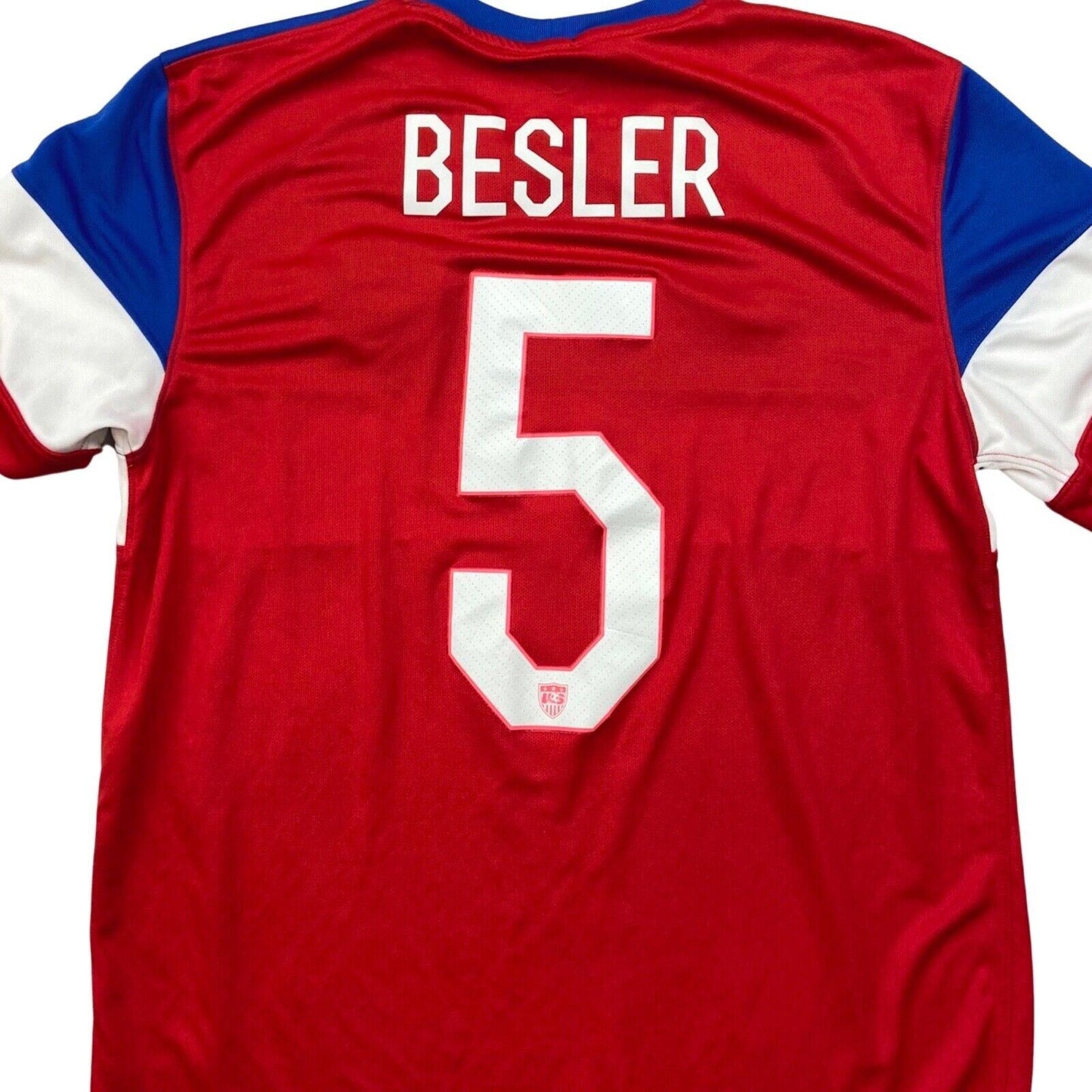 2014 Red White Blue U.S.A Dri-Fit Football T-Shirt 'BESLER 5' M