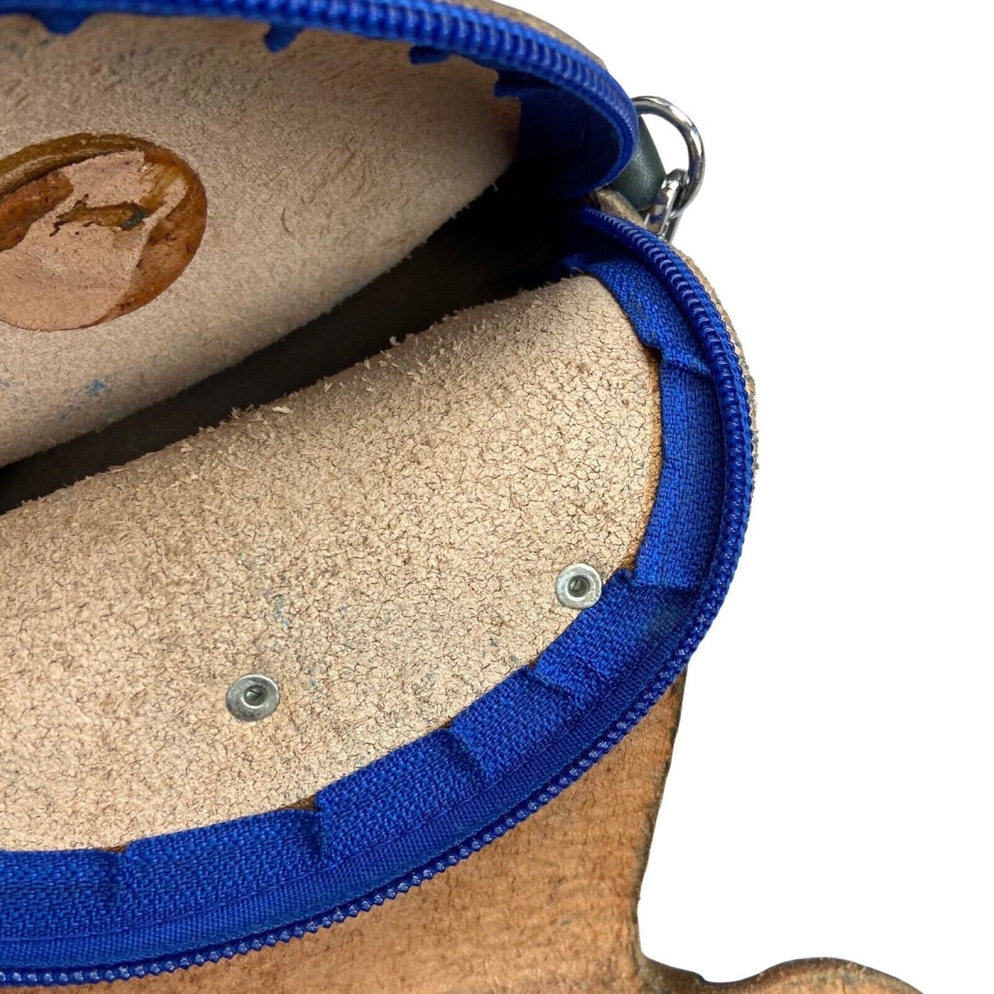 Vintage 90s 00s Blue Bear Novelty Leather Cross Body Bag