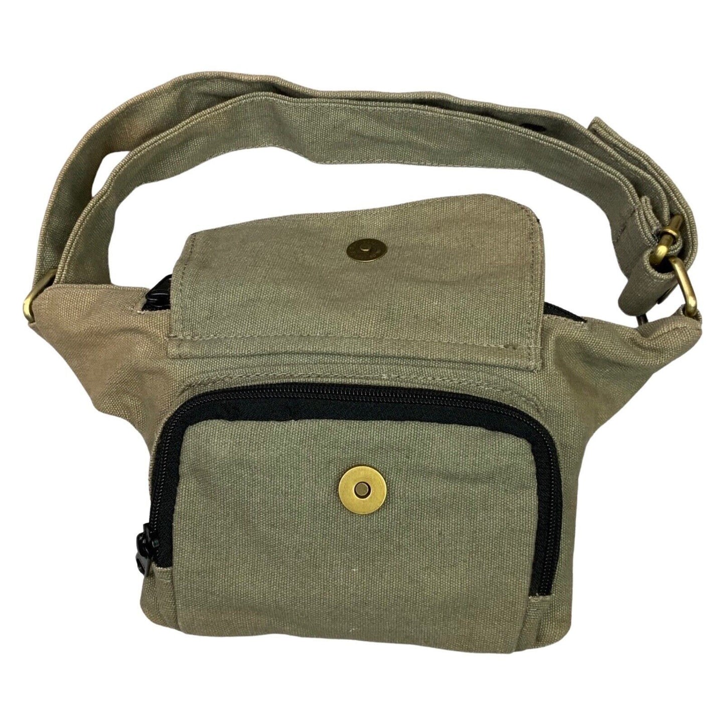 Vintage 90s 00s Beige Cotton Canvas Utility Bag