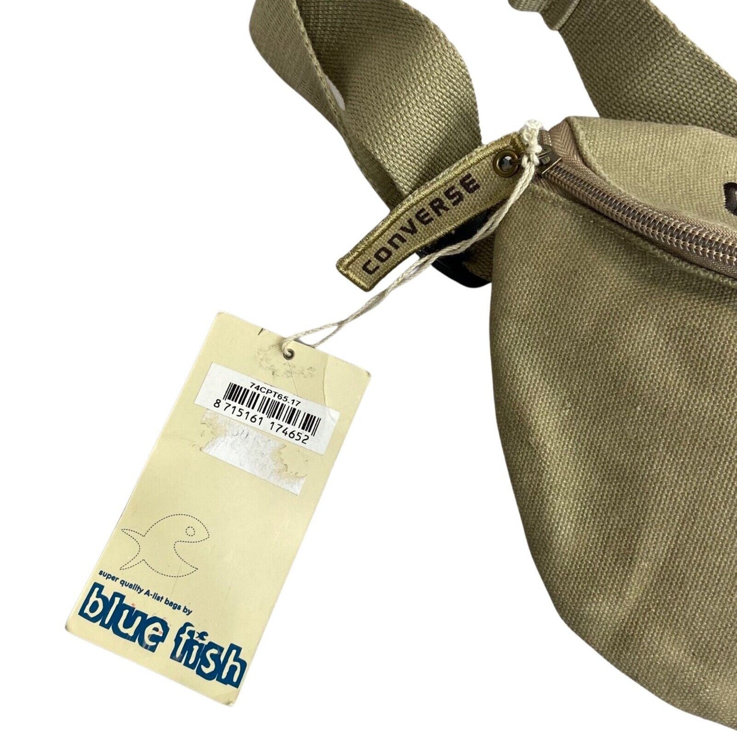 Deadstock 2007 Khaki Beige Converse All Star Cross Body Bum Bag Cotton Canvas
