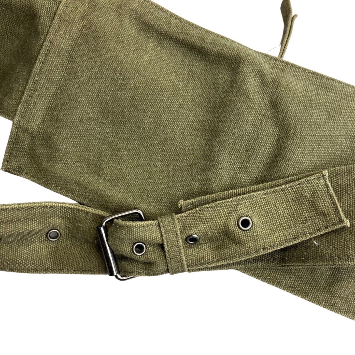 Vintage 90s 00s Khaki Cotton Duck Canvas Utility Bag Belt Strapped 41"