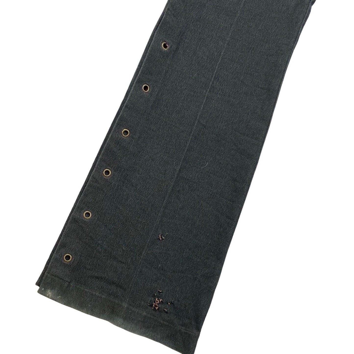Vintage Y2K Dark Grey Hennes Flared Eyelet Split Hem Mid Rise Trousers 8 10 S