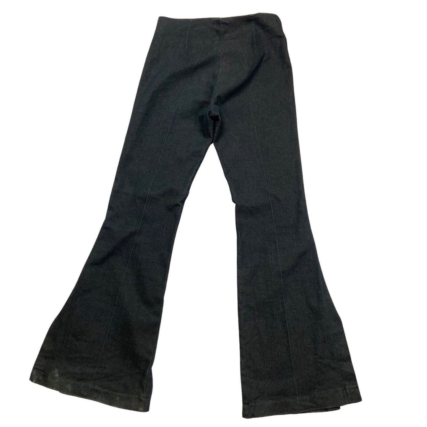 Vintage Y2K Dark Grey Hennes Flared Eyelet Split Hem Mid Rise Trousers 8 10 S