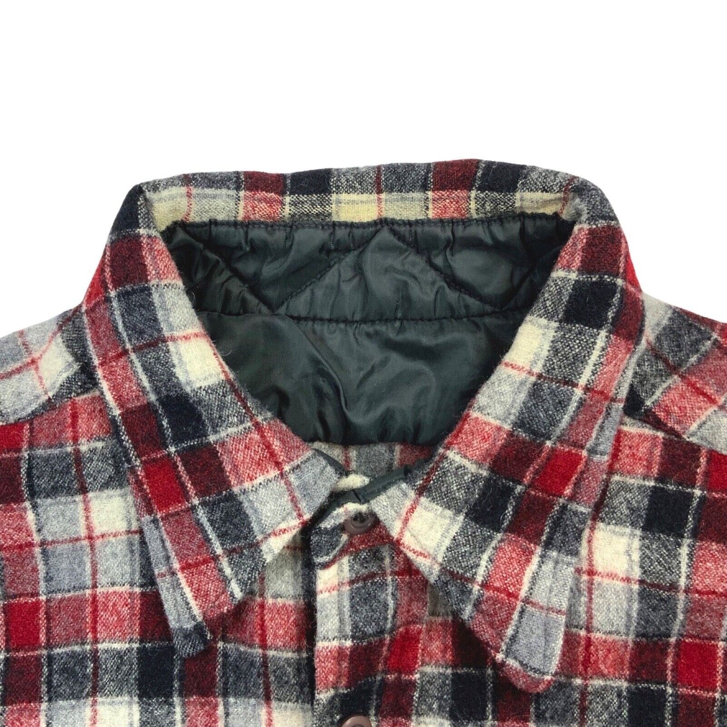 VTG USA PENDLETON COUNTRY TRADITIONALS WOOL SHIRT CHECK PLAID S 41” (38)