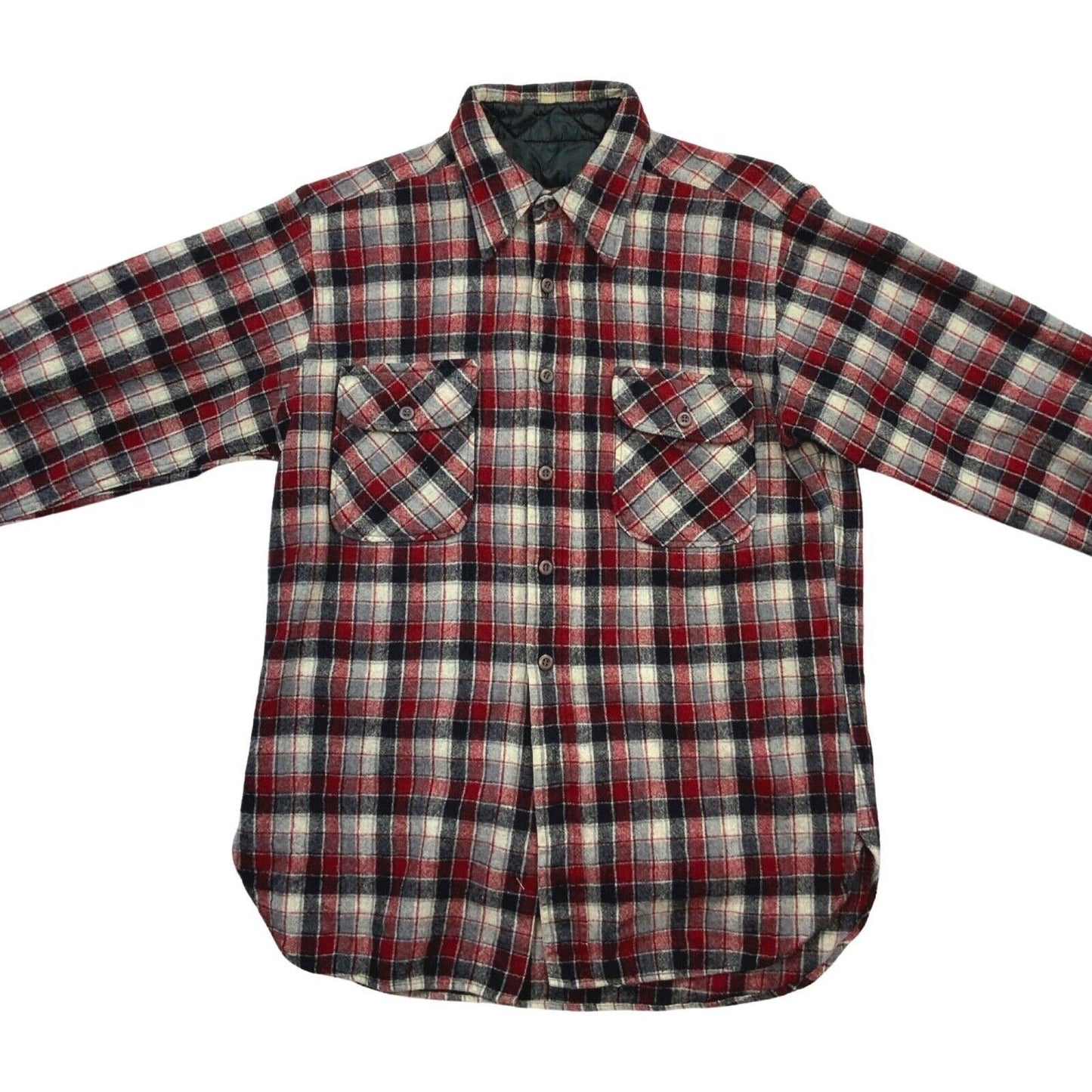 VTG USA PENDLETON COUNTRY TRADITIONALS WOOL SHIRT CHECK PLAID S 41” (38)