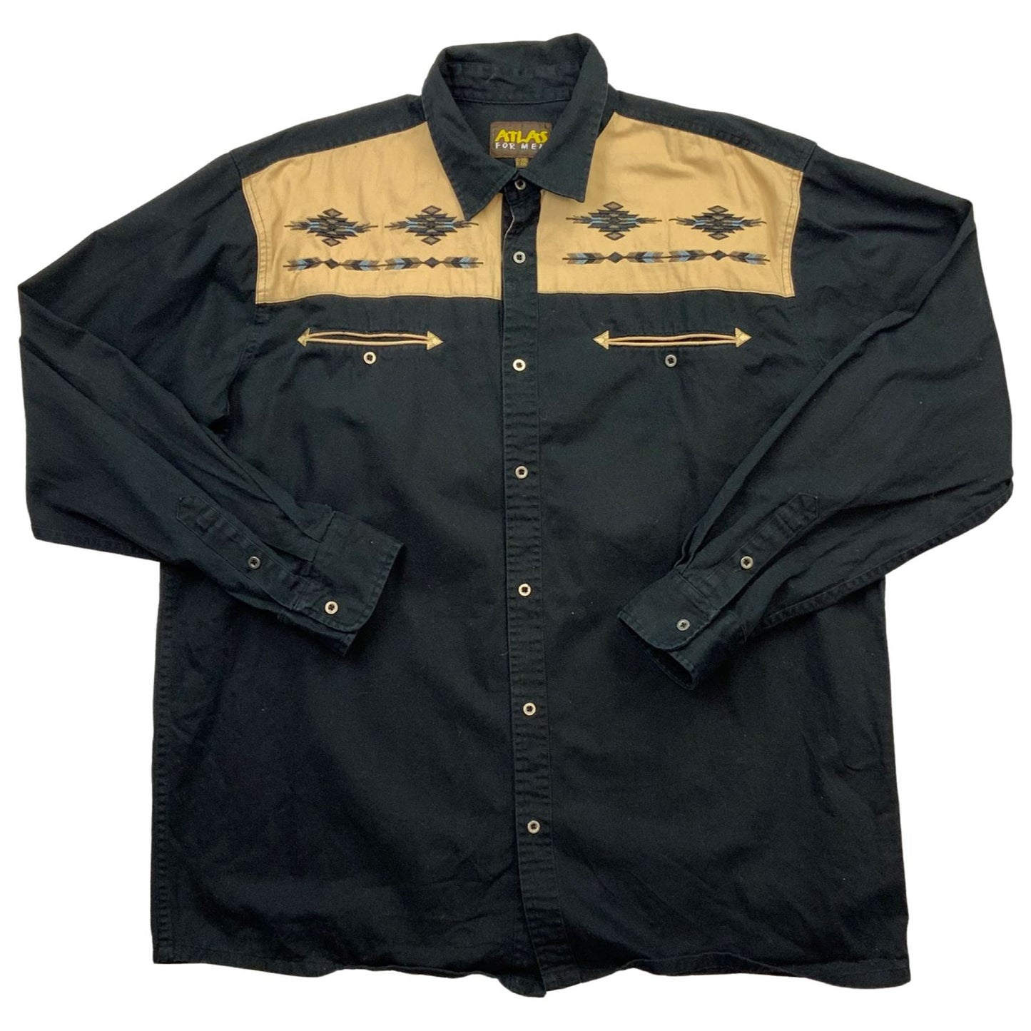 VTG USA ATLAS CHIMAYO WESTERN SHIRT COTTON ROCKABILLY COUNTRY RODEO 52” (50)